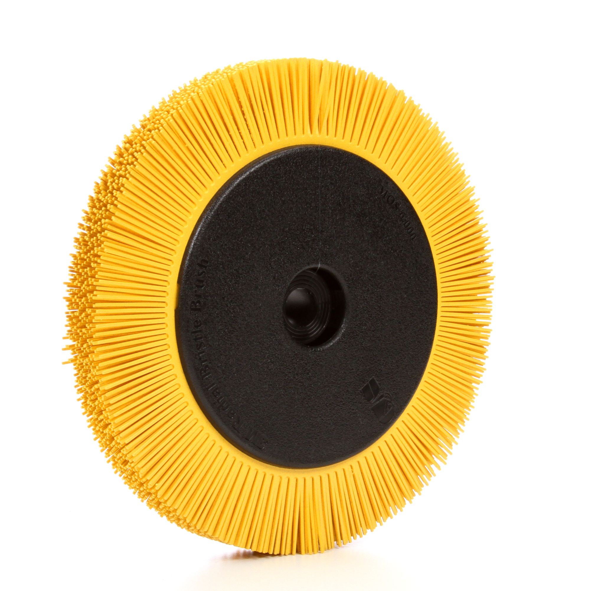 3M™ Scotch-Brite™ Cepillo Radial Bristle BB-ZB, 203 mm x 25 mm x 32 mm, P80, Amarillo, Tipo S, Con Adaptador