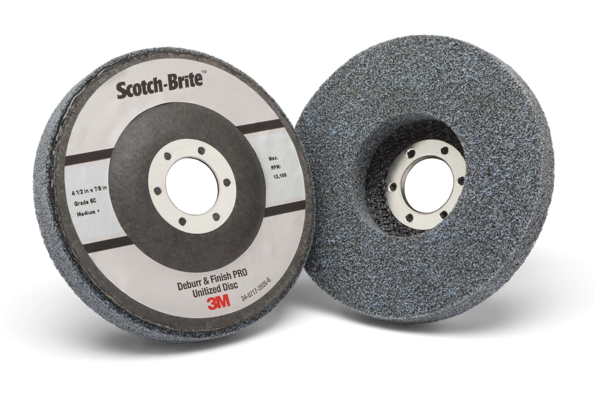 3M™ Scotch-Brite™ Deburr & Finish Pro Disco Unitized DP-UD, 115 mm x 22 mm, 2S Súper Fino+