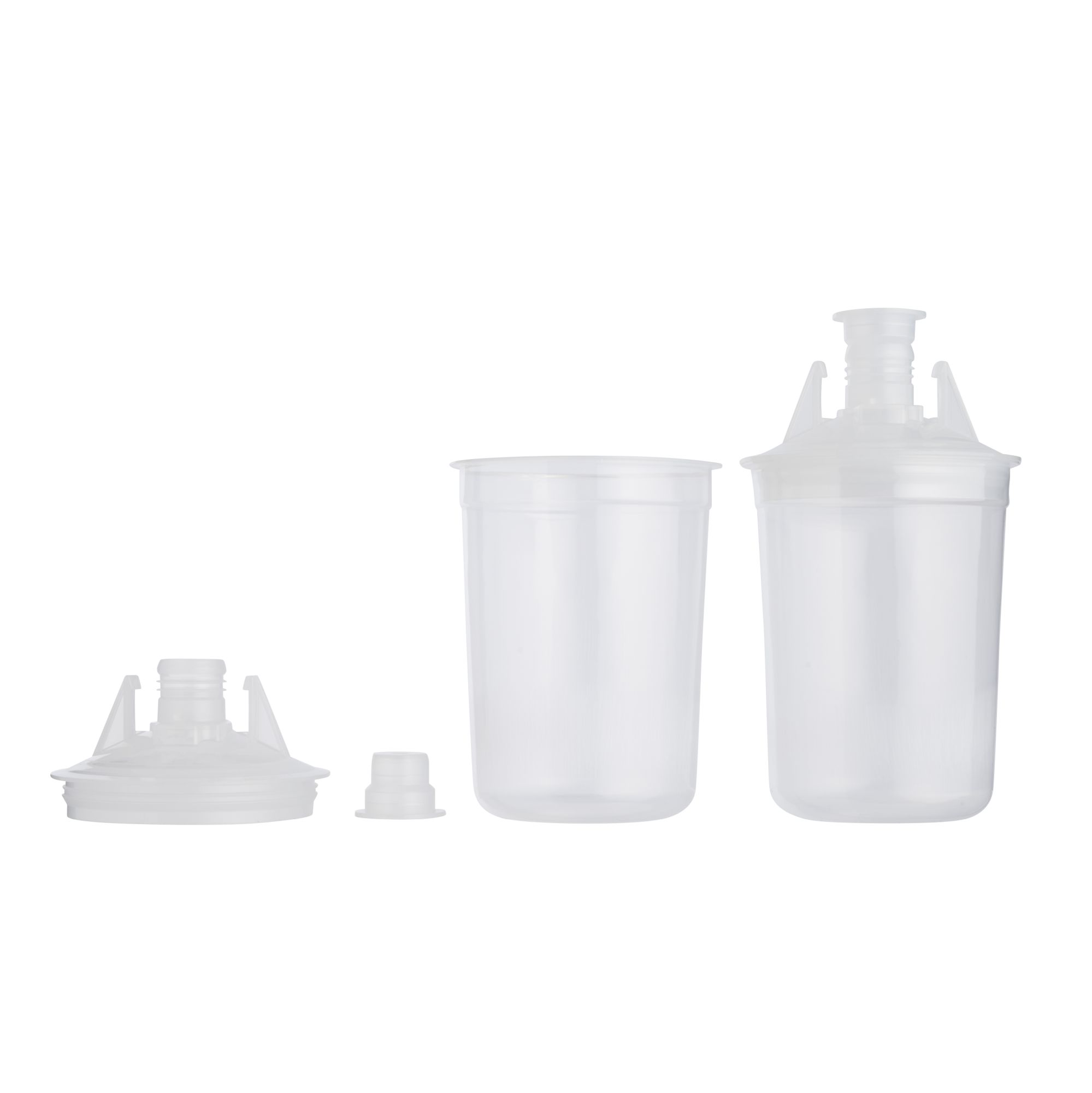 3M™ PPS™ Kits de tapas y vasos desechables, mini, 170 ml, 200 µ, 16114