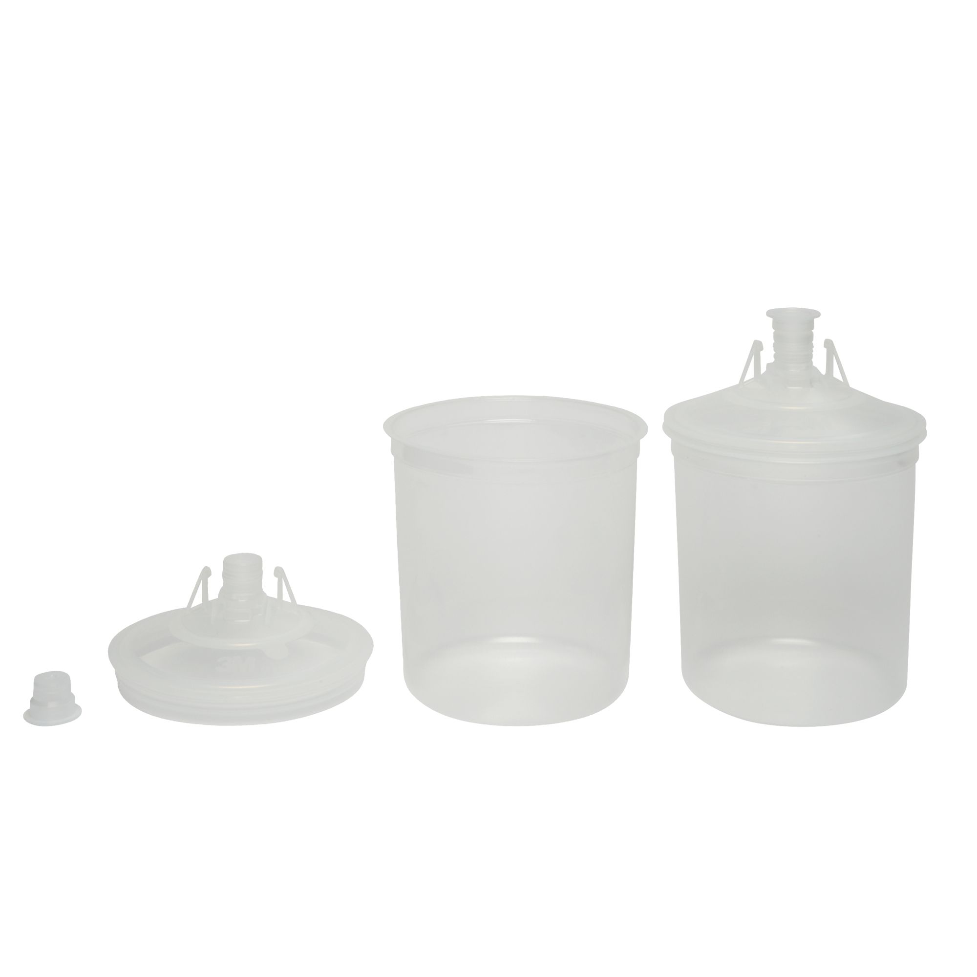 3M™ PPS™ Kits de tapas y vasos desechables, estándar, 650 ml, 125 µ, 16026