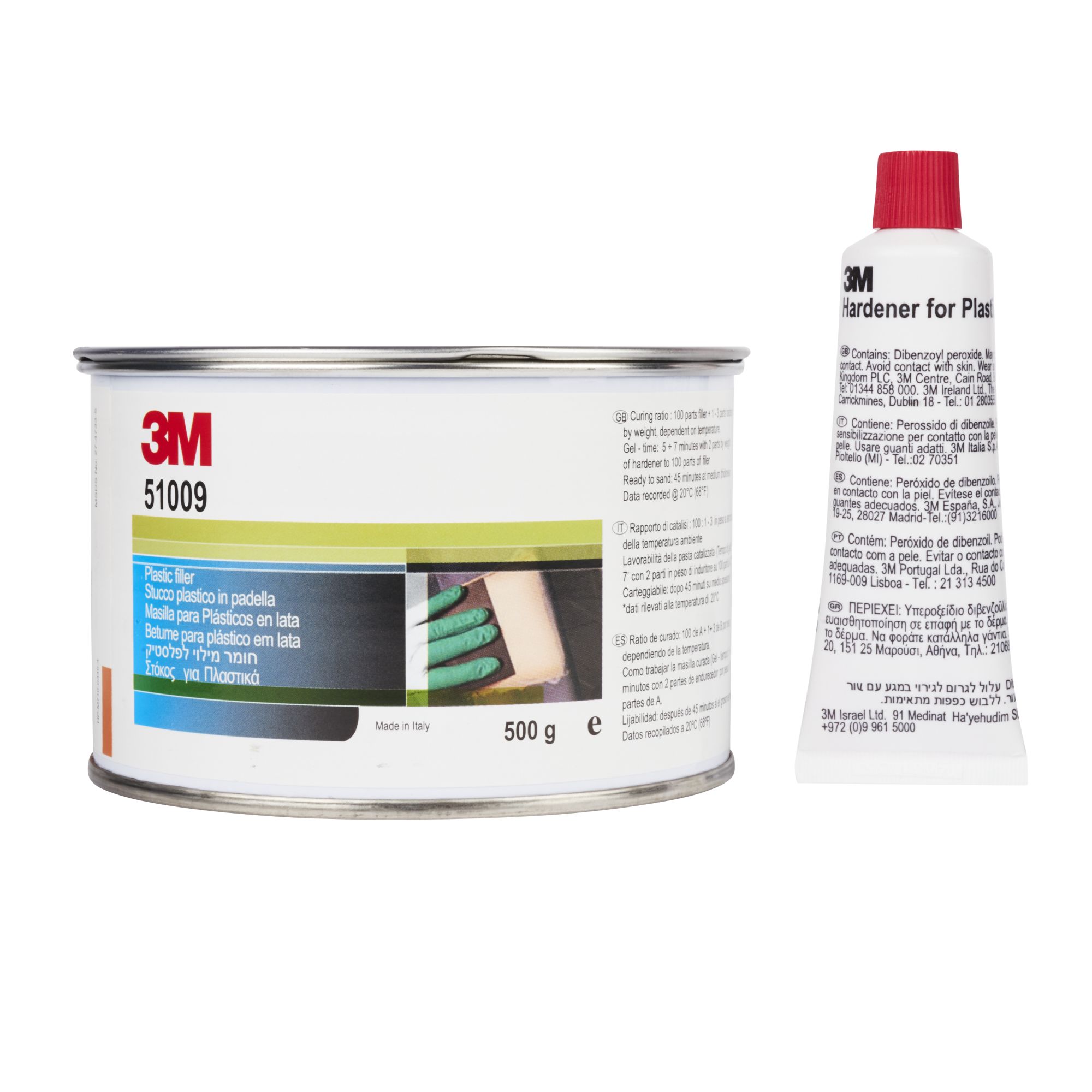 3M™ Masilla plástica, lata de 0.5 Kg, 51009