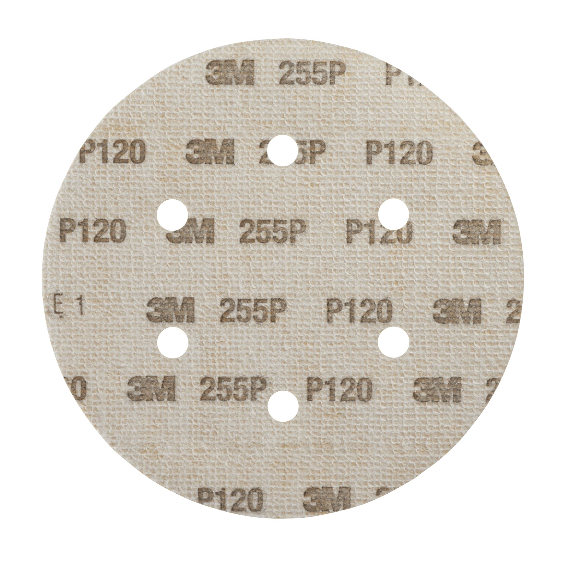 3M™ Hookit™ Paper Disc 255P, 152 mm, 6-Hole, P120