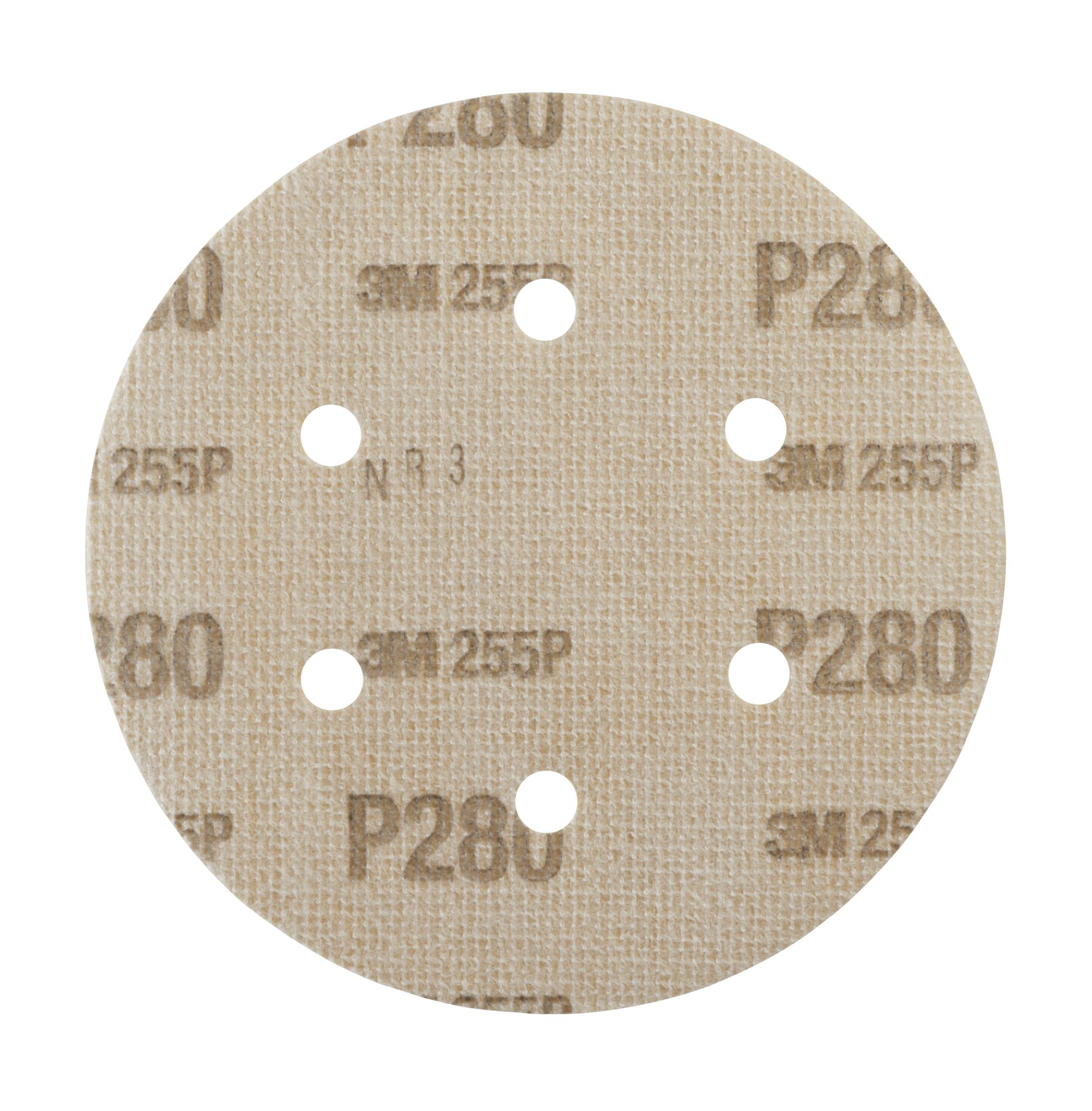 3M™ Hookit™ Paper Disc 255P, 152 mm, 6-Hole, P280