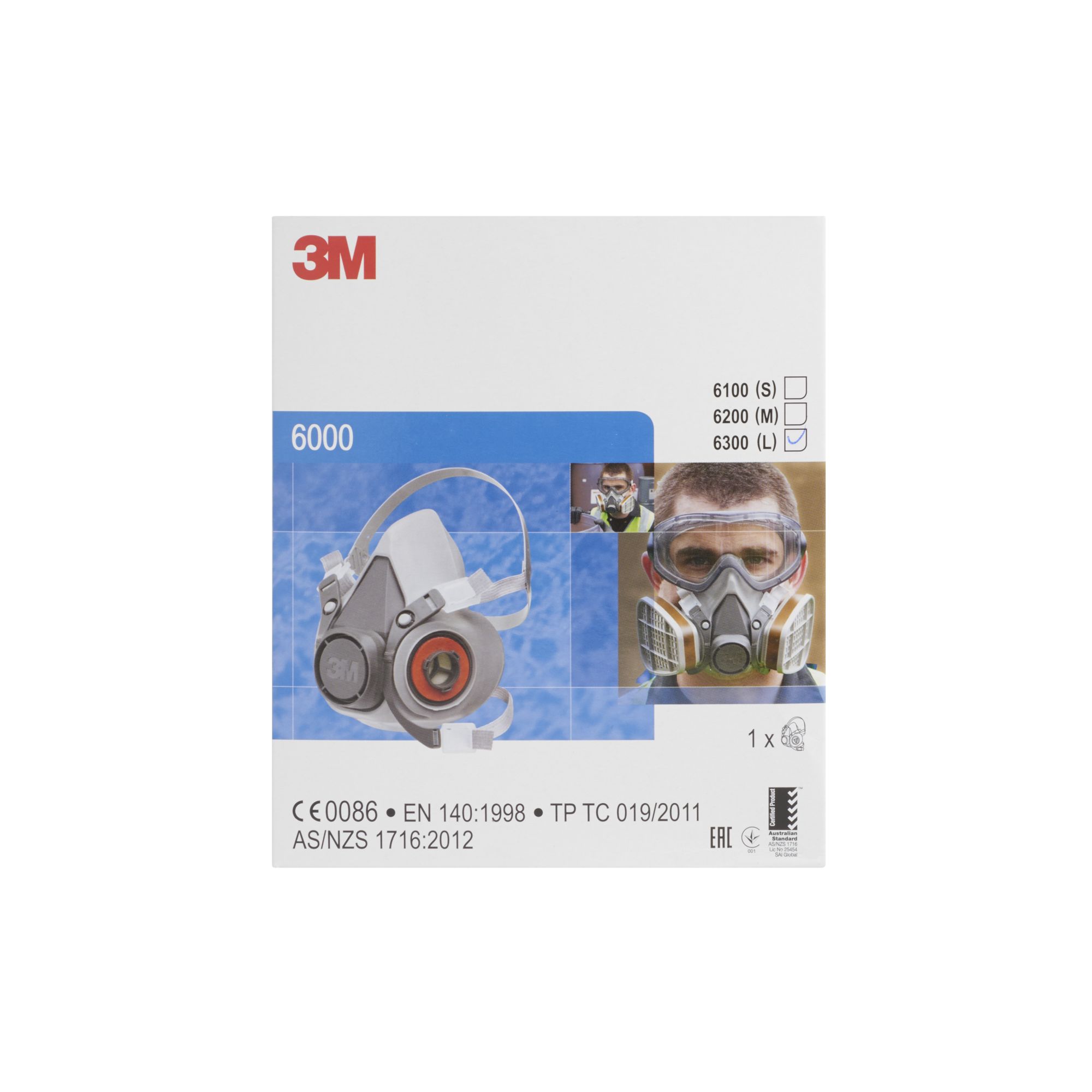 3M™ Media máscara reutilizable, grande, 6300