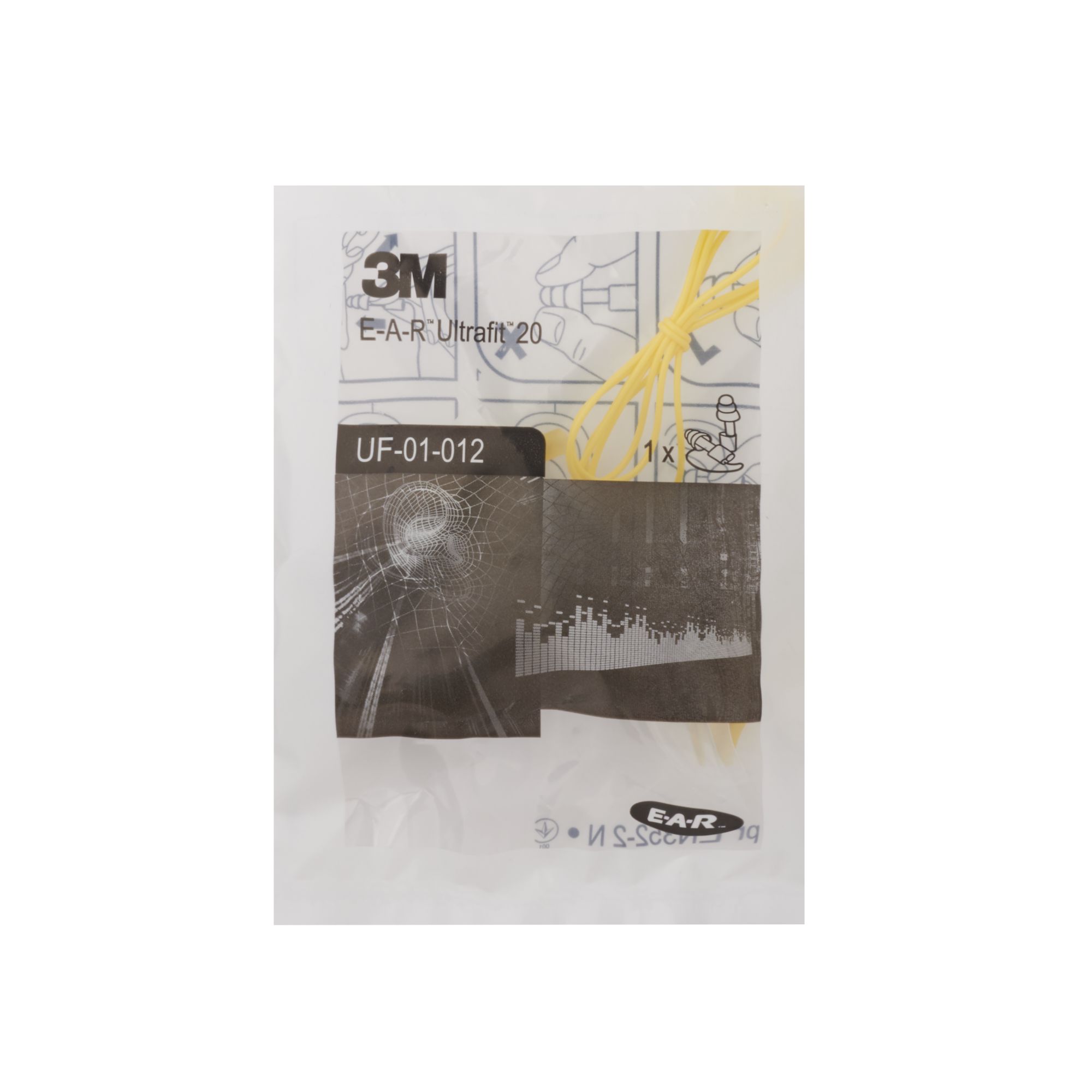 3M™ E-A-R™ UltraFit™ 20 Tapones reutilizables, 20 dB, con cordón, 200 pares/caja, UF-01-012
