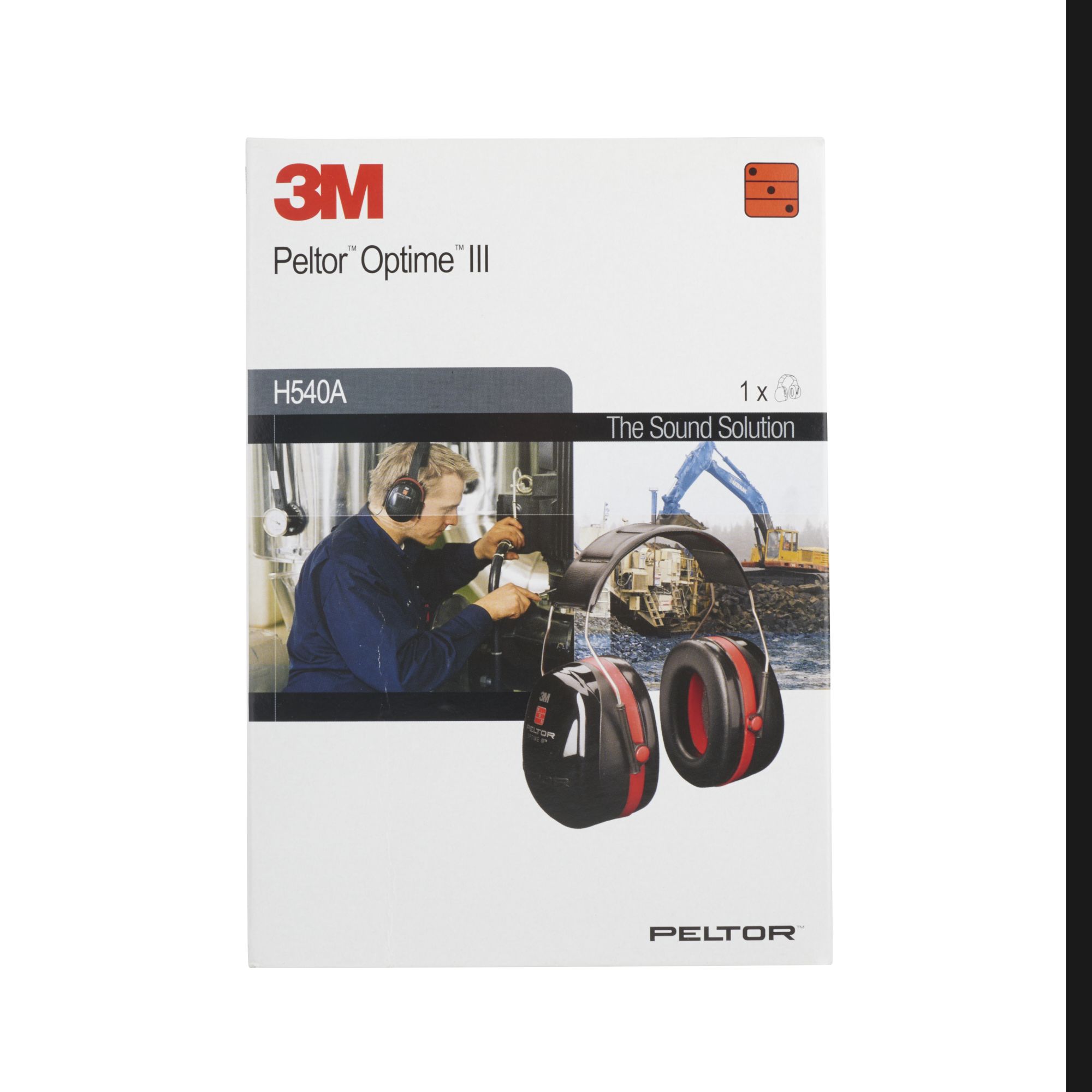 3M™ PELTOR™ Optime™ III Orejeras, 35 dB, negro/rojo, diadema, H540A-411-SV