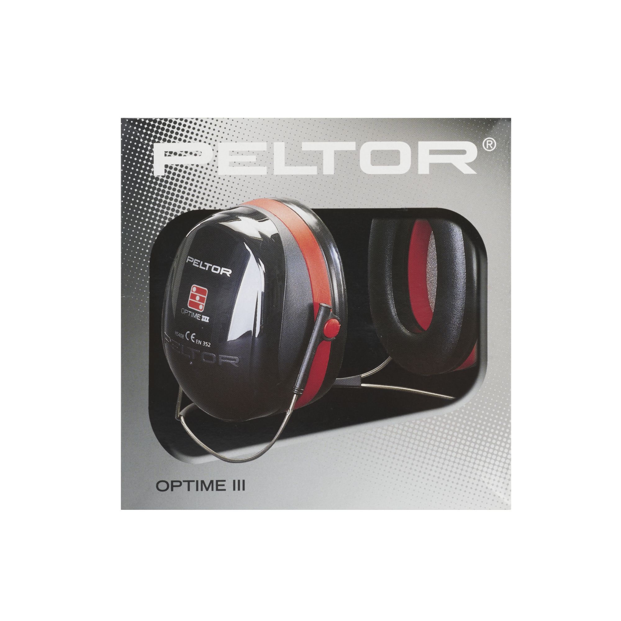 3M™ PELTOR™ Optime™ III Orejeras, 35 dB, negro/rojo, arnés de nuca, H540B-412-SV