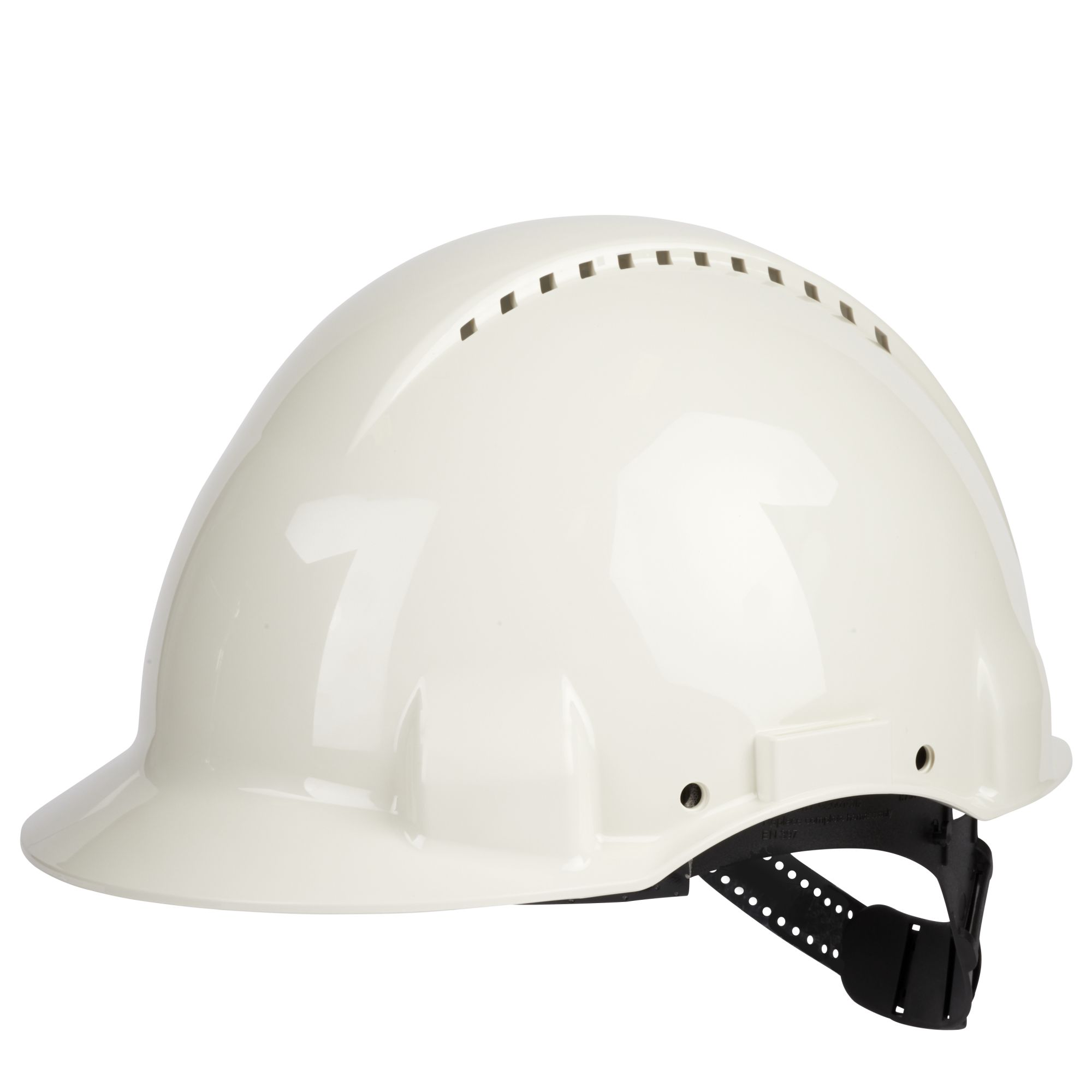 3M™ Casco, Uvicator, con pasador, ventilado y banda antisudor de plástico, blanco, G3000CUV-VI