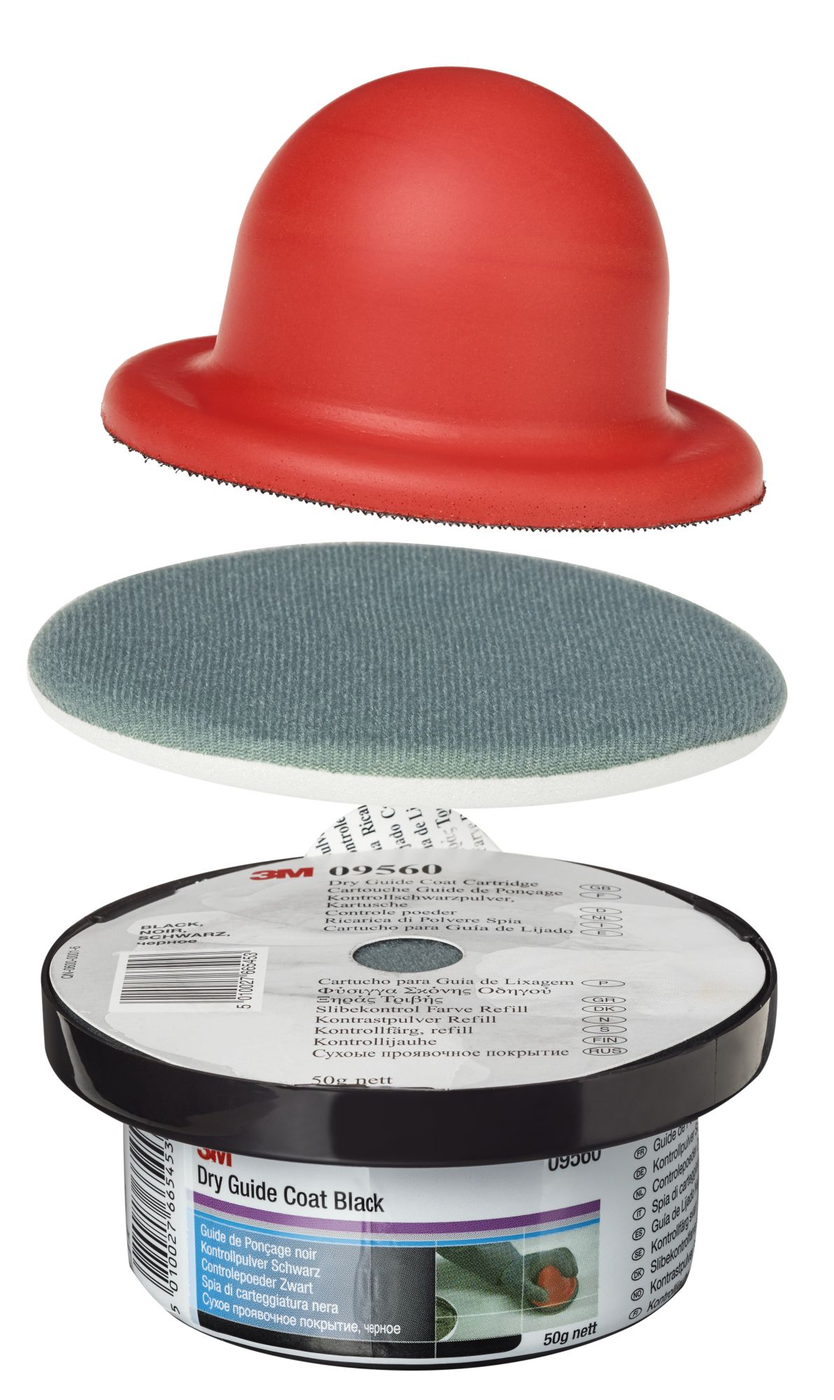 3M™ Guía de lijado en seco, negra, 50 g, 09650