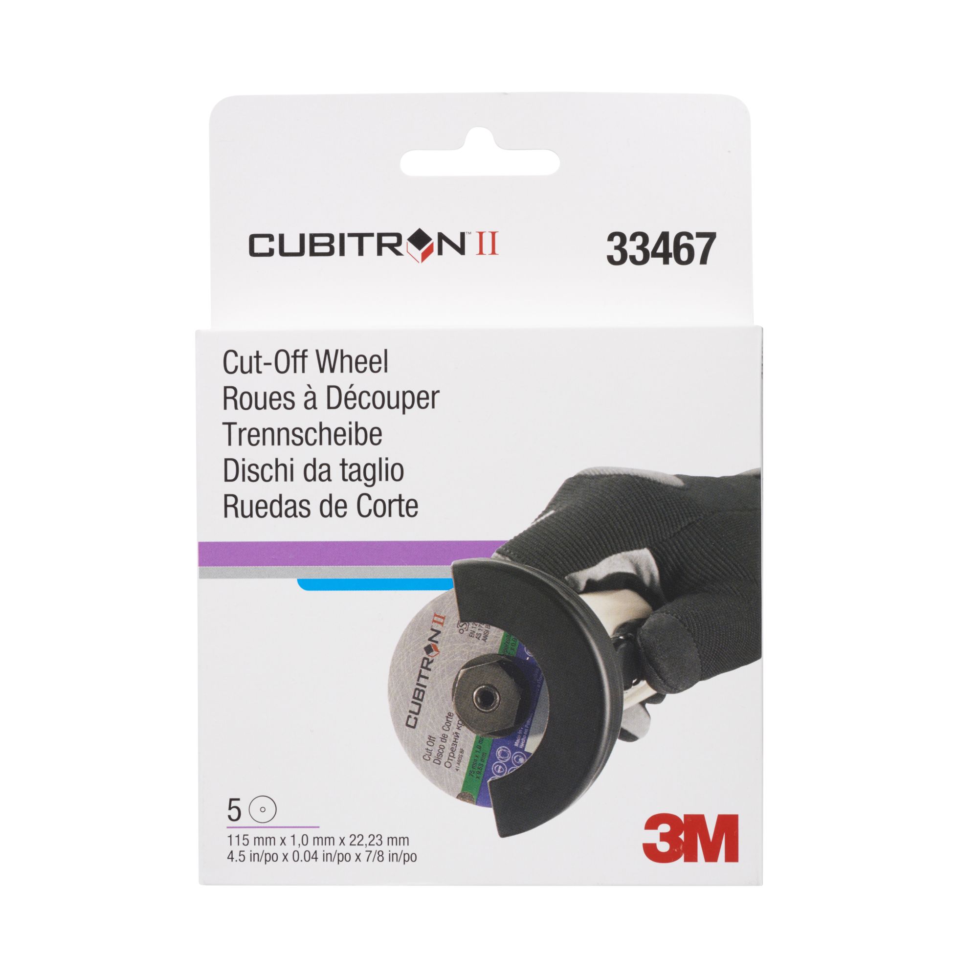 3M™ Cubitron™ II Rueda de corte, 115 mm x 1 mm x 22,23 mm, 33467