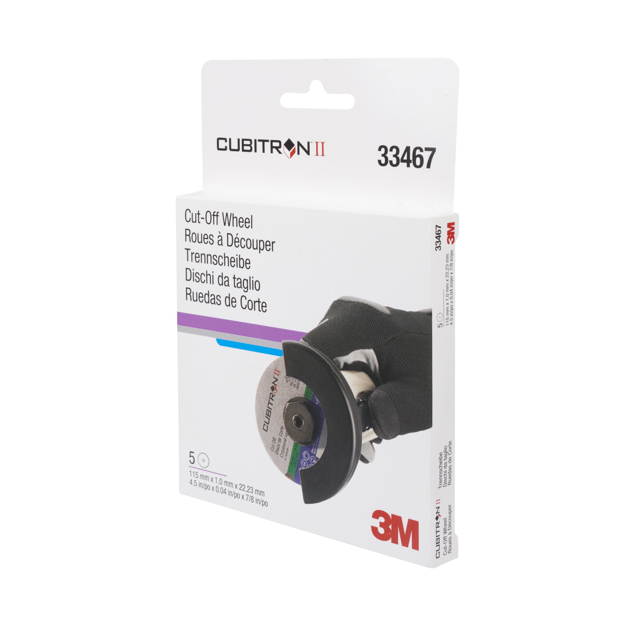 3M™ Cubitron™ II Rueda de corte, 115 mm x 1 mm x 22,23 mm, 33467