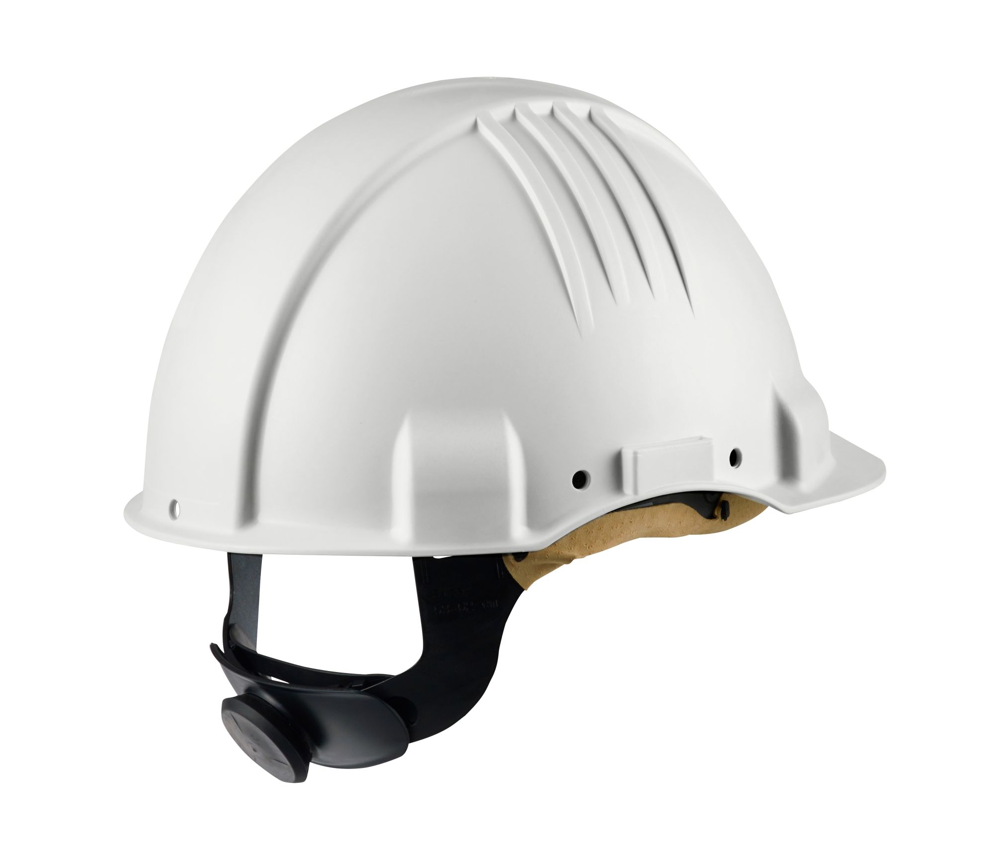 3M™ casco para altas temperaturas, con arnés de ruleta, sin ventilación, dieléctrico de 1000 V, con banda de piel para el sudor, blanco, G3501M-VI