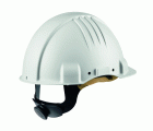 3M™ casco para altas temperaturas, con arnés de ruleta, sin ventilación, dieléctrico de 1000 V, con banda de piel para el sudor, blanco, G3501M-VI