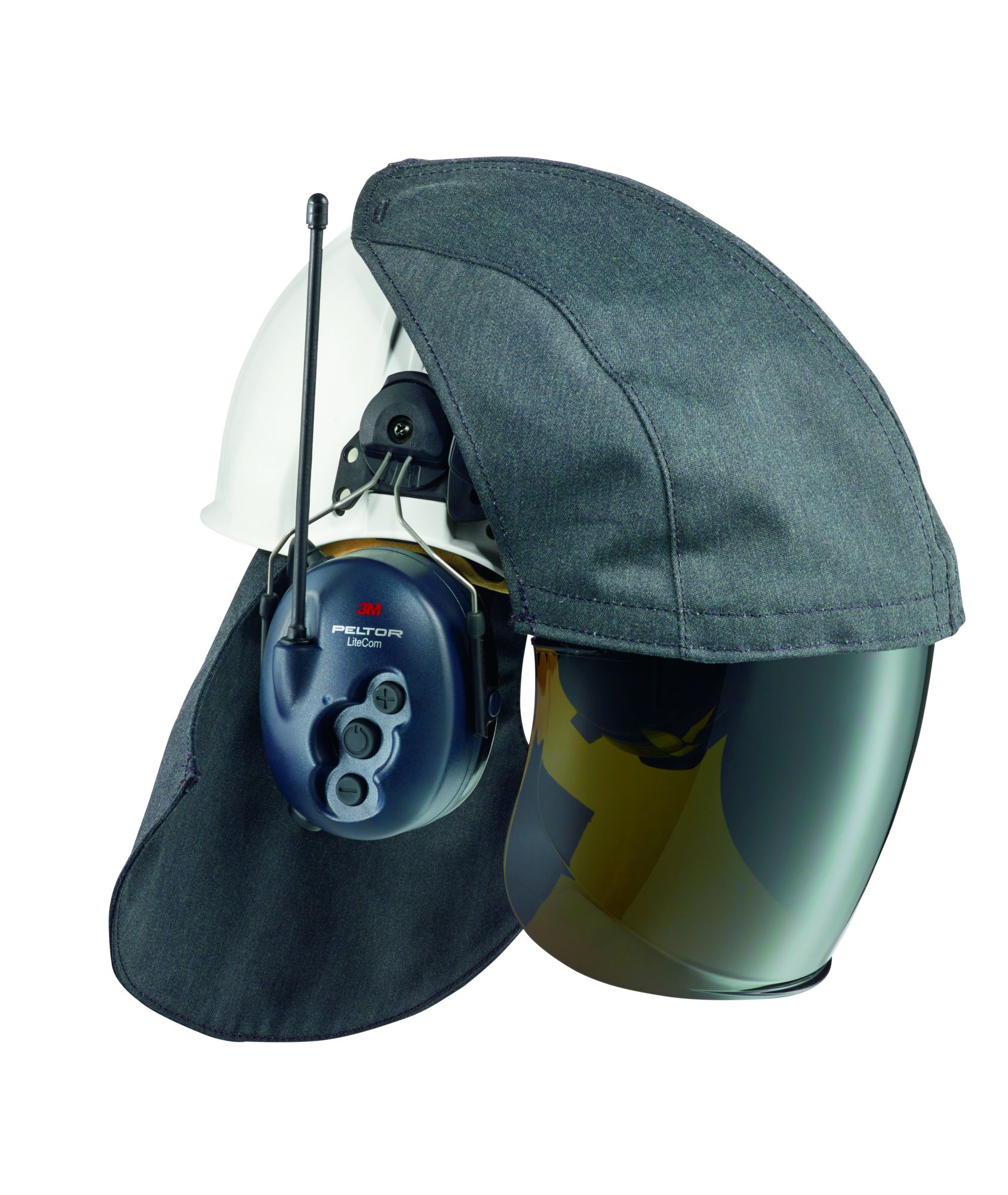 3M™ FC1-GR Protector frontal, algodón y para-aramida