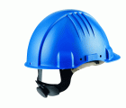 3M™ casco para altas temperaturas, con arnés de ruleta, sin ventilación, 1000 V, con banda de piel para el sudor, azul, G3501M-BB