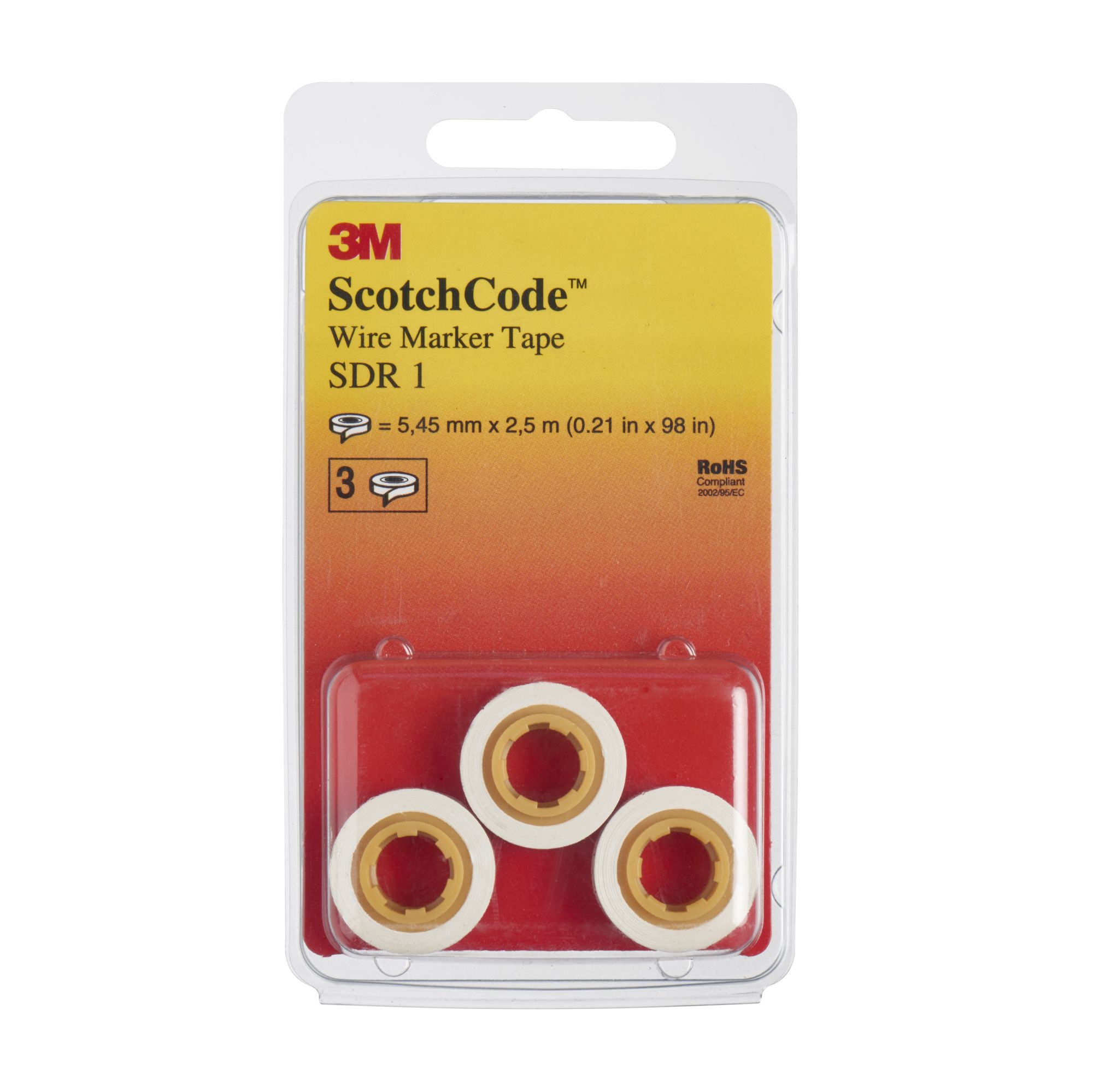3M™ Scotchcode™ SDR-1 Rollo de recarga de cinta marcadora de cables