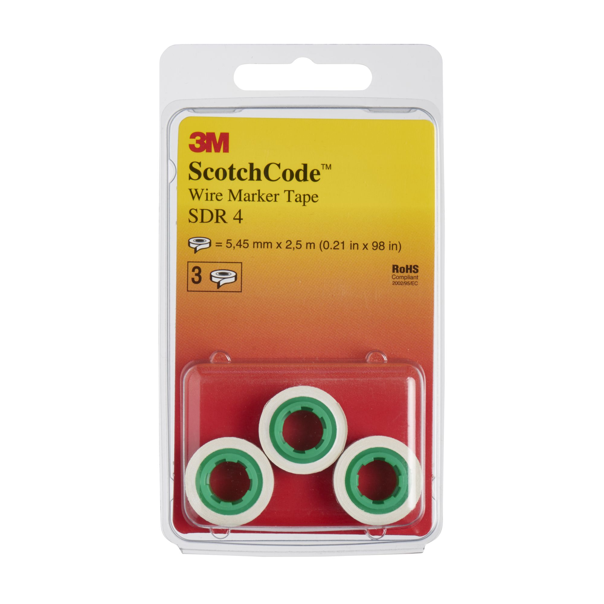 3M™ Scotchcode™ SDR-4 Rollo de recarga de cinta marcadora de cables