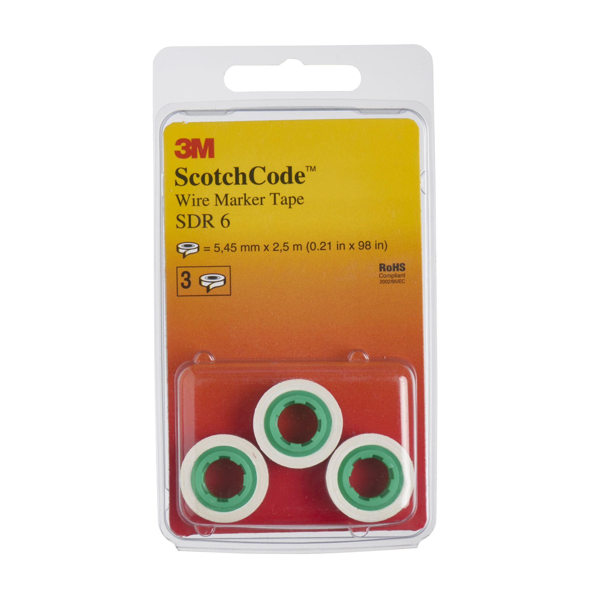 3M™ Scotchcode™ SDR-6 Rollo de recarga de cinta marcadora de cables