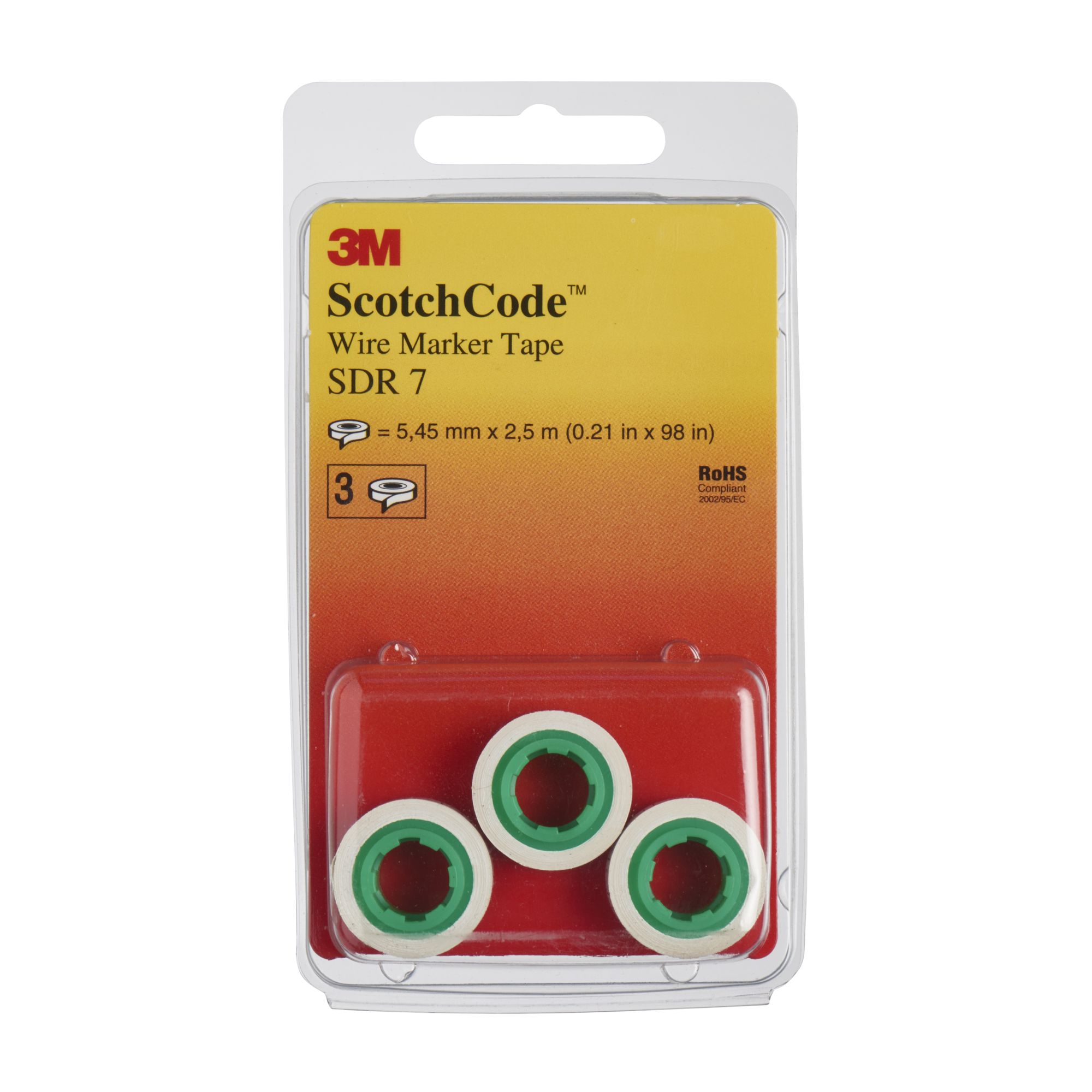 3M™ Scotchcode™ SDR-7 Rollo de recarga de cinta marcadora de cables