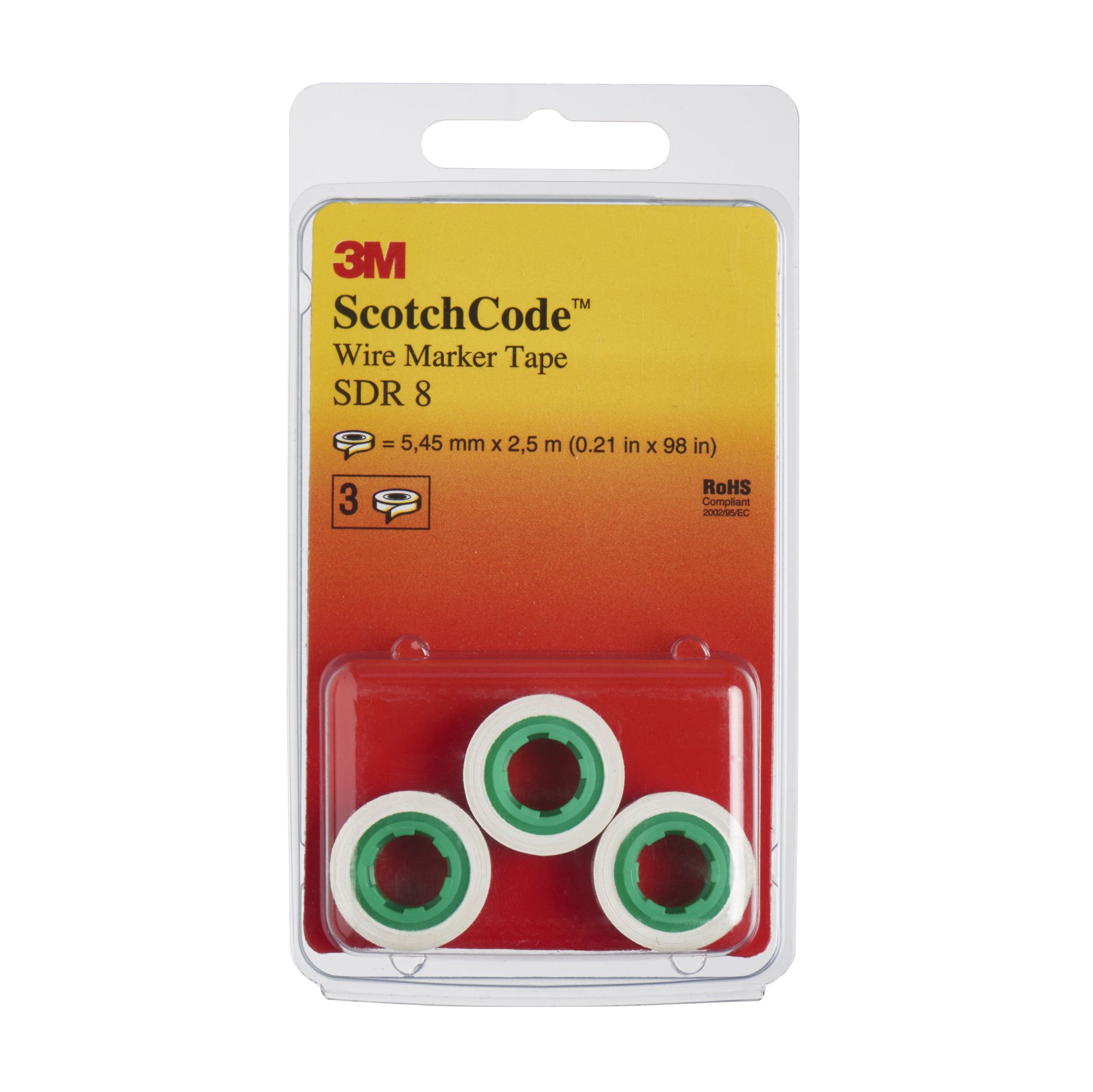 3M™ Scotchcode™ SDR-8 Rollo de recarga de cinta marcadora de cables