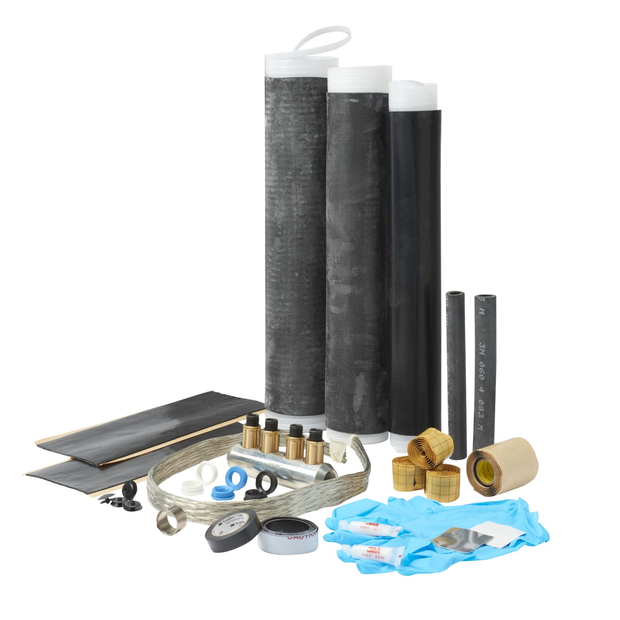 3M™ QS200 Kit de unión de empalme de media tensión de contracción en frío, 92-AK 610-1 / C, aplicación de hasta 12 kV. El kit incluye un conector mecánico. Paquete 1 por caja