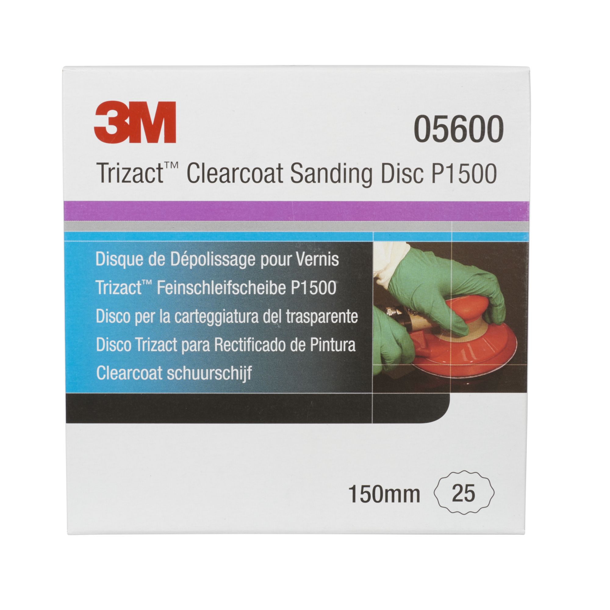 3M™ Trizact™ Hookit™ Disco abrasivo de acabado 471LA, 150 mm, P1500, 05600