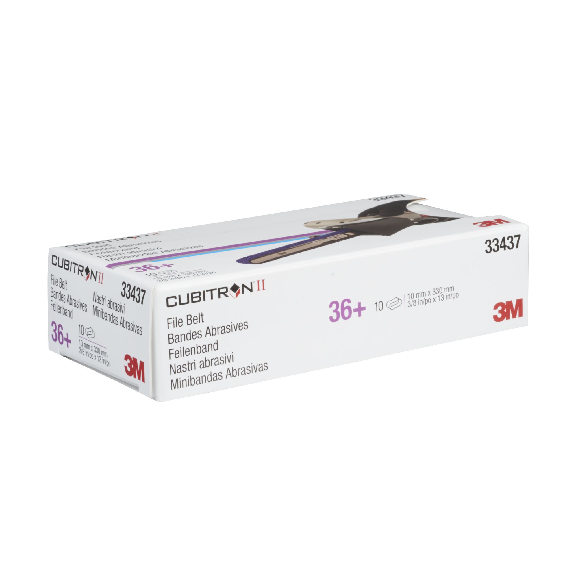 3M™ Cubitron™ II Banda abrasiva 786F, 10 mm x 330 mm, 36+, 33437