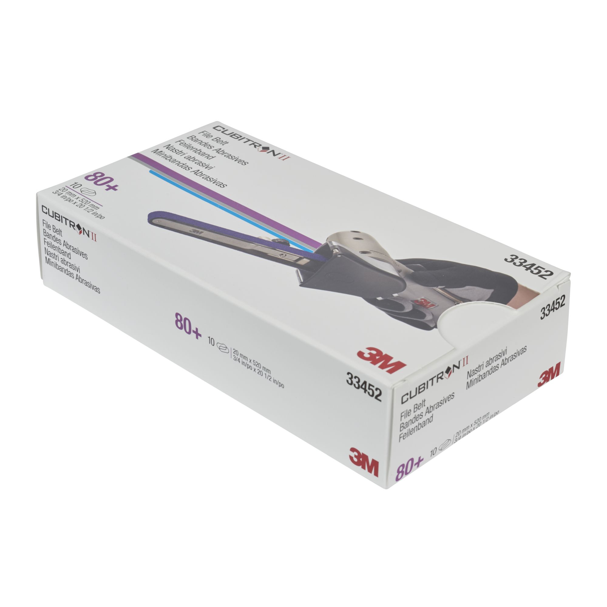 3M™ Cubitron™ II Banda abrasiva 786F, 20 mm x 520 mm, 80+, 33452