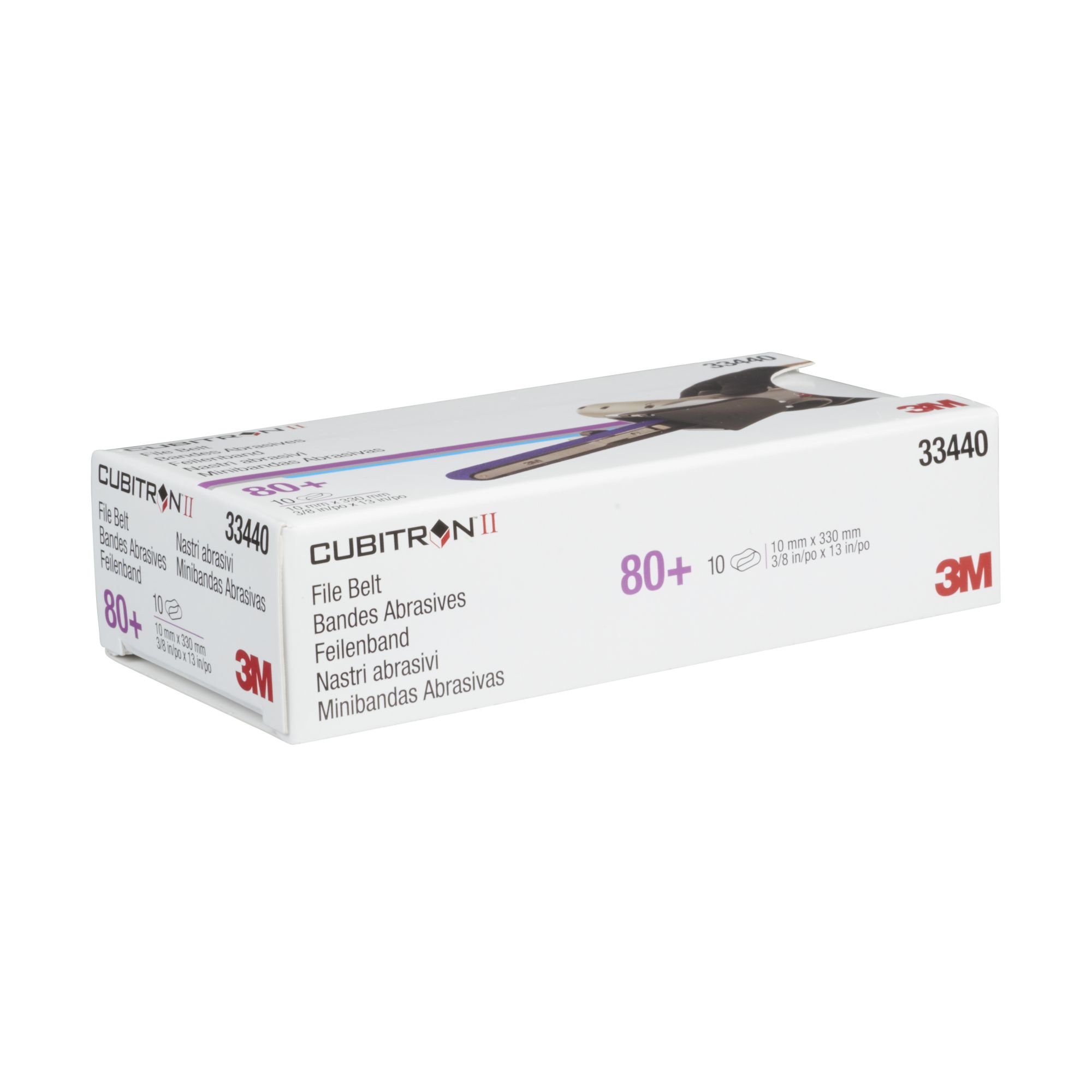 3M™ Cubitron™ II Banda abrasiva 786F, 10 mm x 330 mm, 80+, 33440
