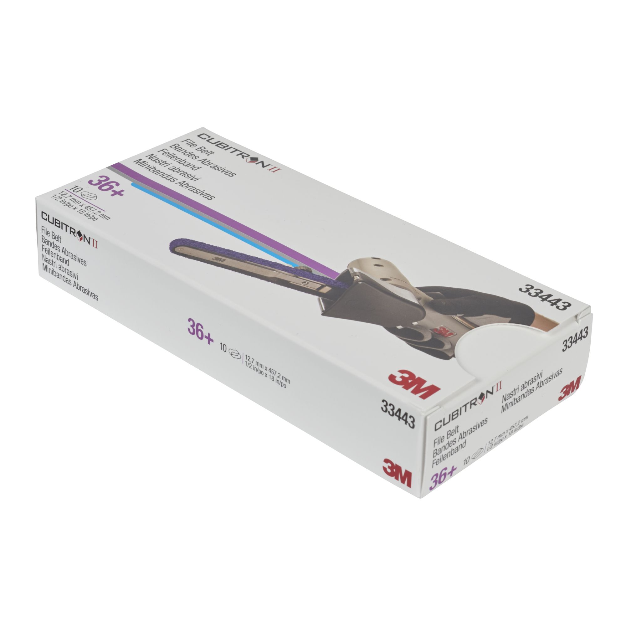 3M™ Cubitron™ II Banda abrasiva 786F, 12.7 mm x 457.2 mm, 36+, 33443