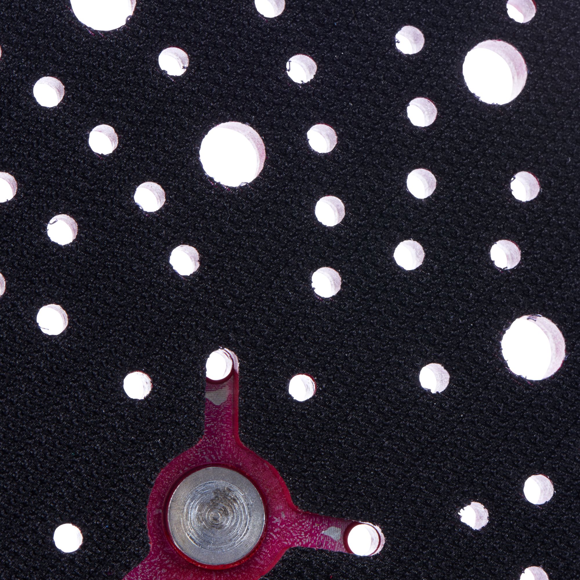 3M™ Hookit™ Plato de soporte de perfil bajo, rojo, 150 mm x 9.5 mm x 15.6 mm, , 5/16-24 in, 28729