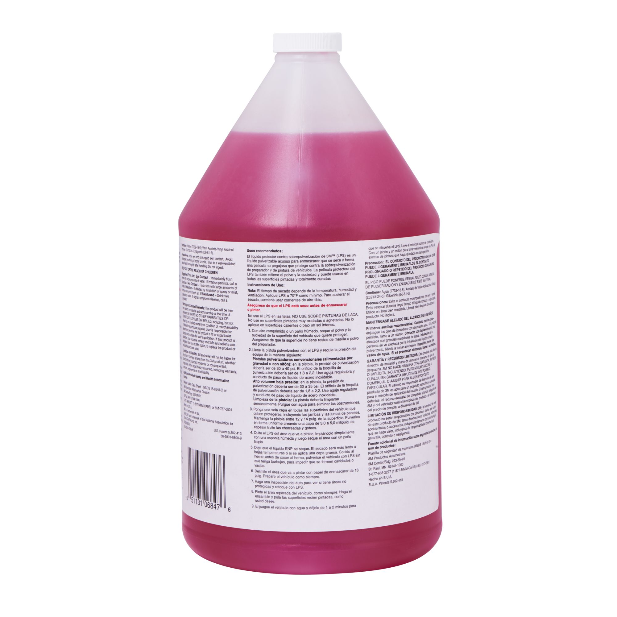 3M™ Líquido de enmascarado de secado para el exceso de pintura pulverizada, 3.78 l, 06847