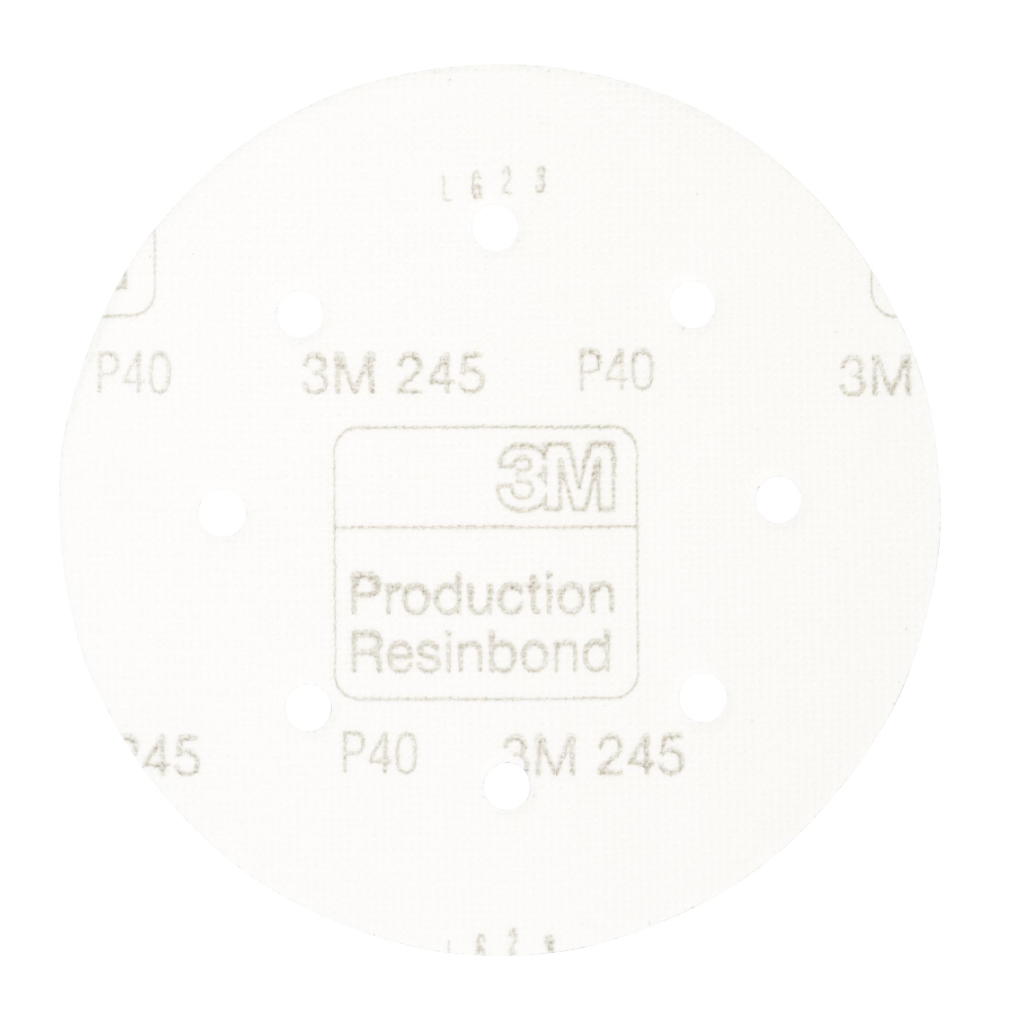 3M™ Hookit™ Disco abrasivo 245, 203 mm, 8 agujeros, P40, 00696