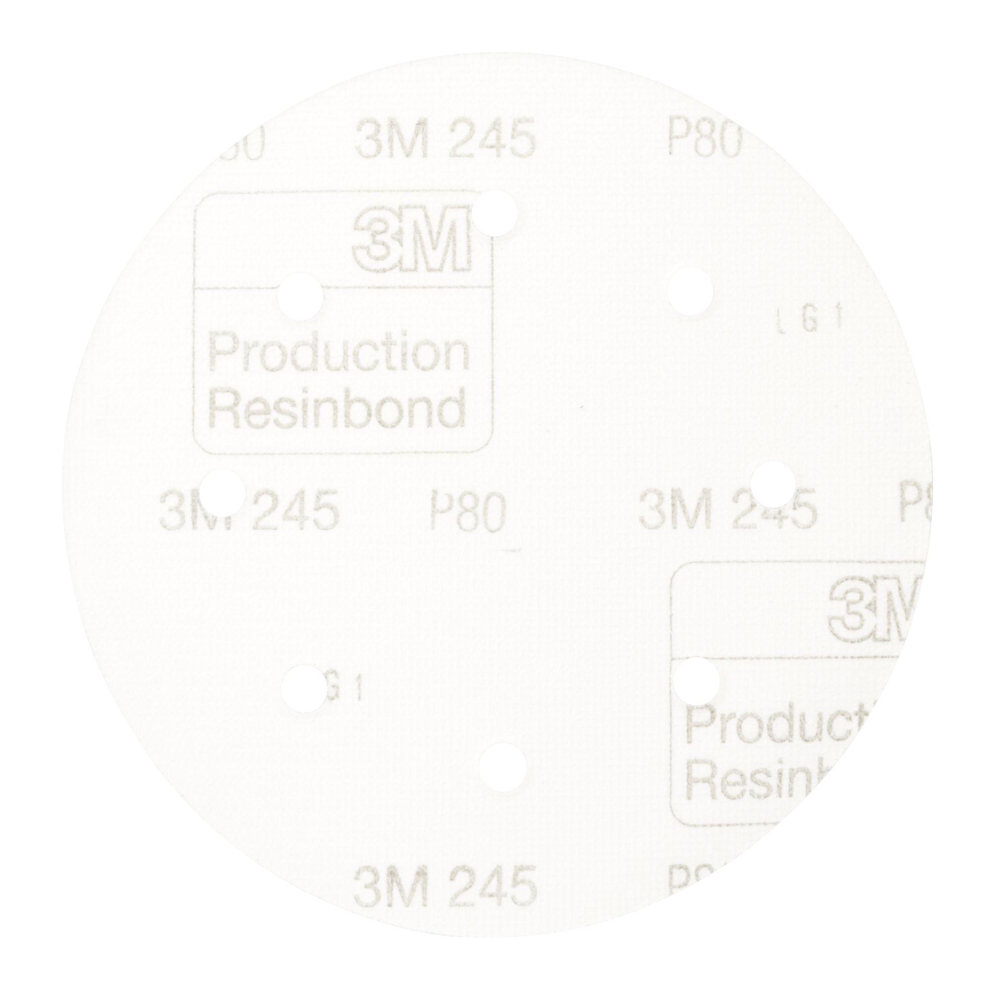 3M™ Hookit™ Disco abrasivo 245, 203 mm, 8 agujeros, P80, 00694