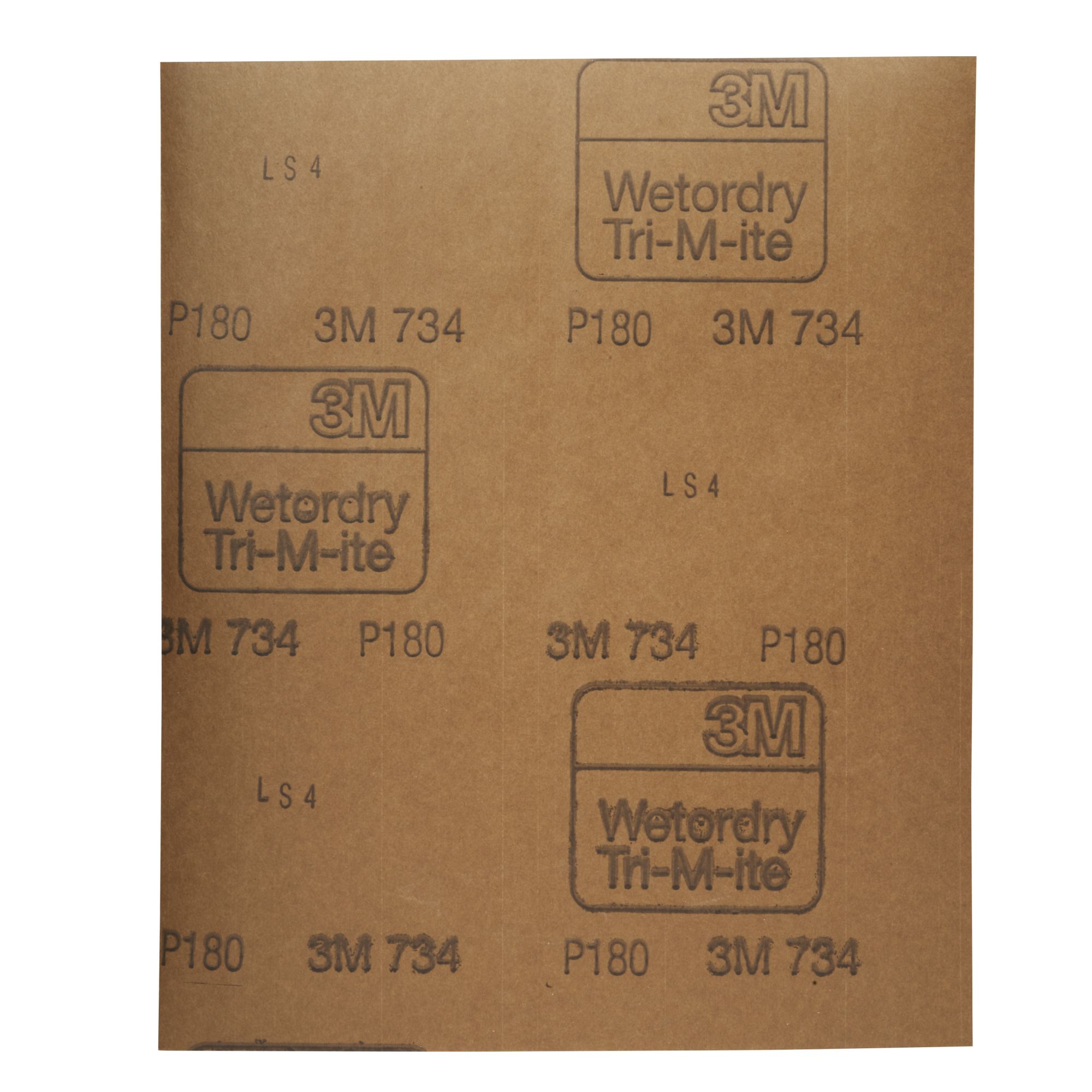 3M™ Wetordry™ Hoja de papel abrasivo 734, 230 mm x 280 mm, P180, 01981