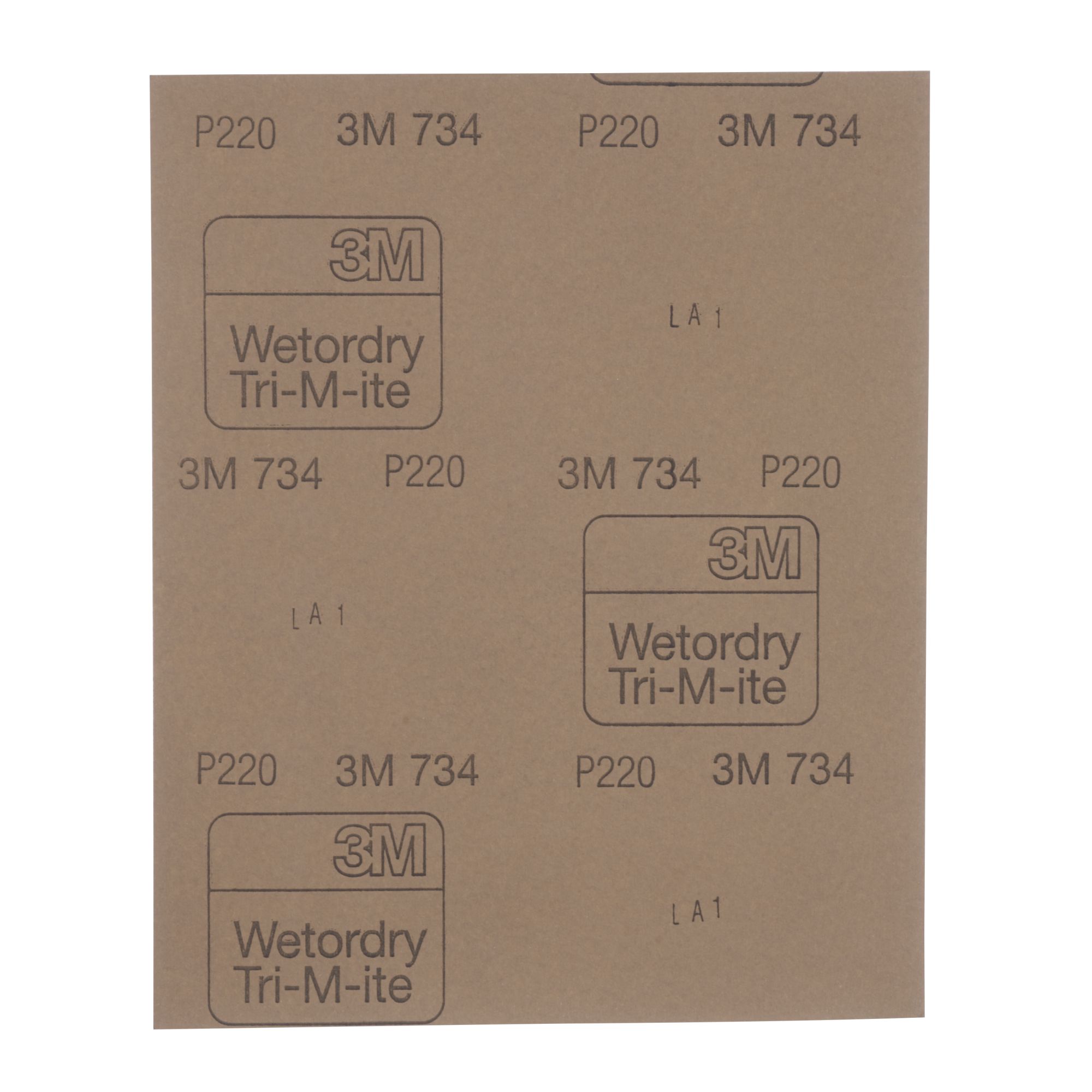 3M™ Wetordry™ Hoja de papel abrasivo 734, 230 mm x 280 mm, P220, 01980