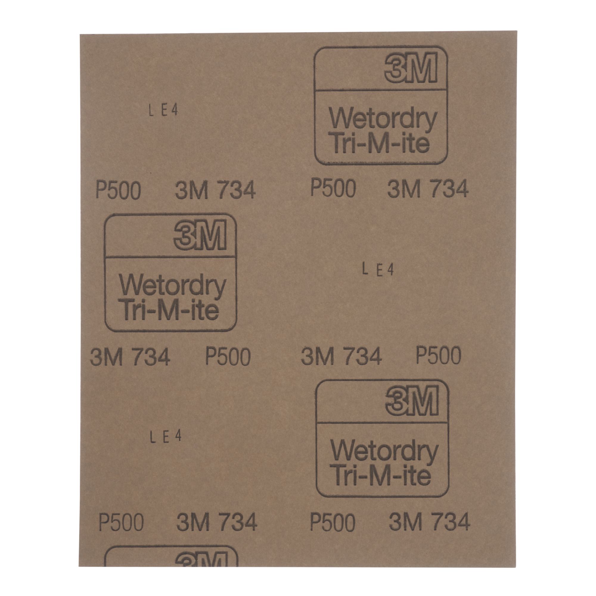 3M™ Wetordry™ Hoja de papel abrasivo 734, 230 mm x 280 mm, P500, 01974