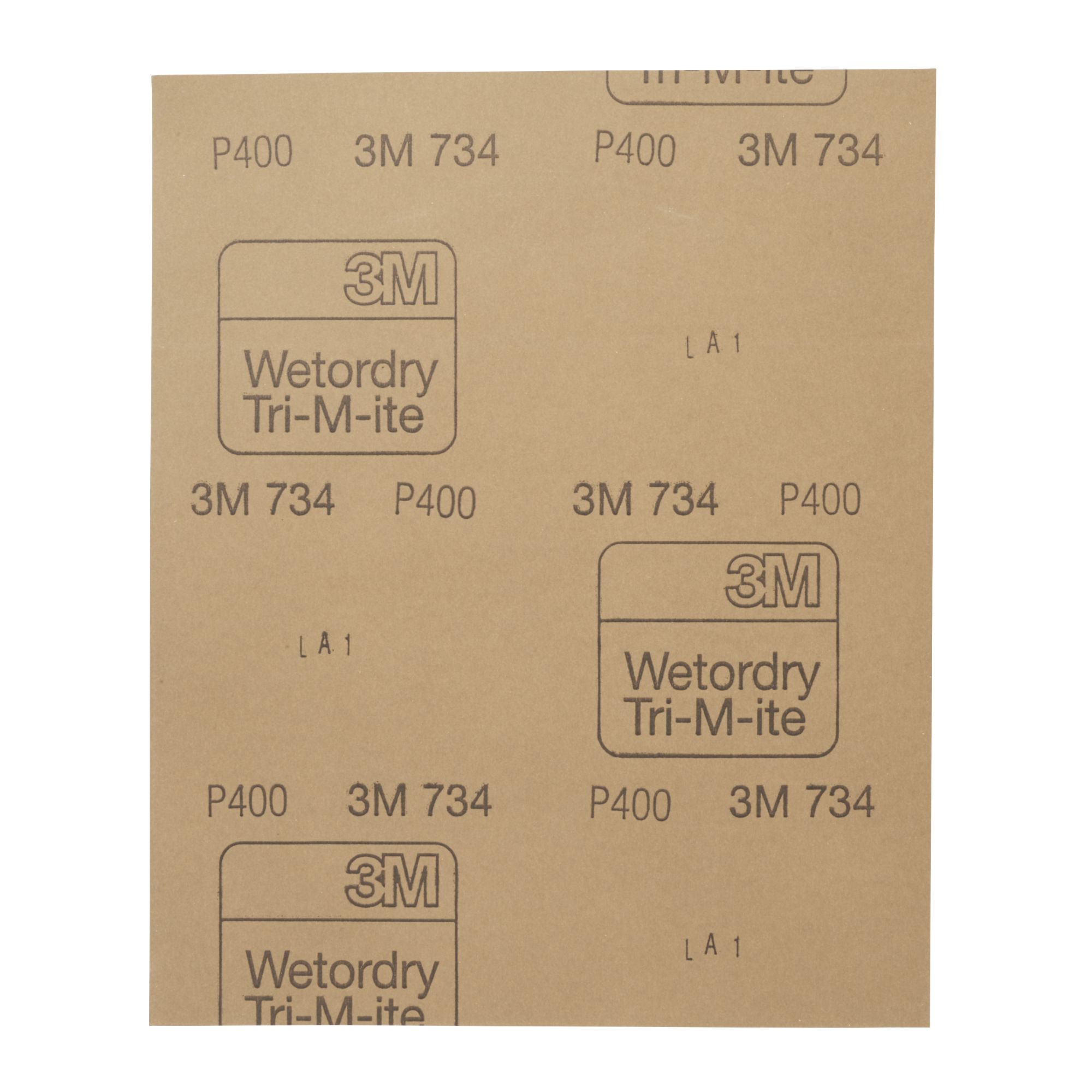 3M™ Wetordry™ Hoja de papel abrasivo 734, 230 mm x 280 mm, P400, 01975