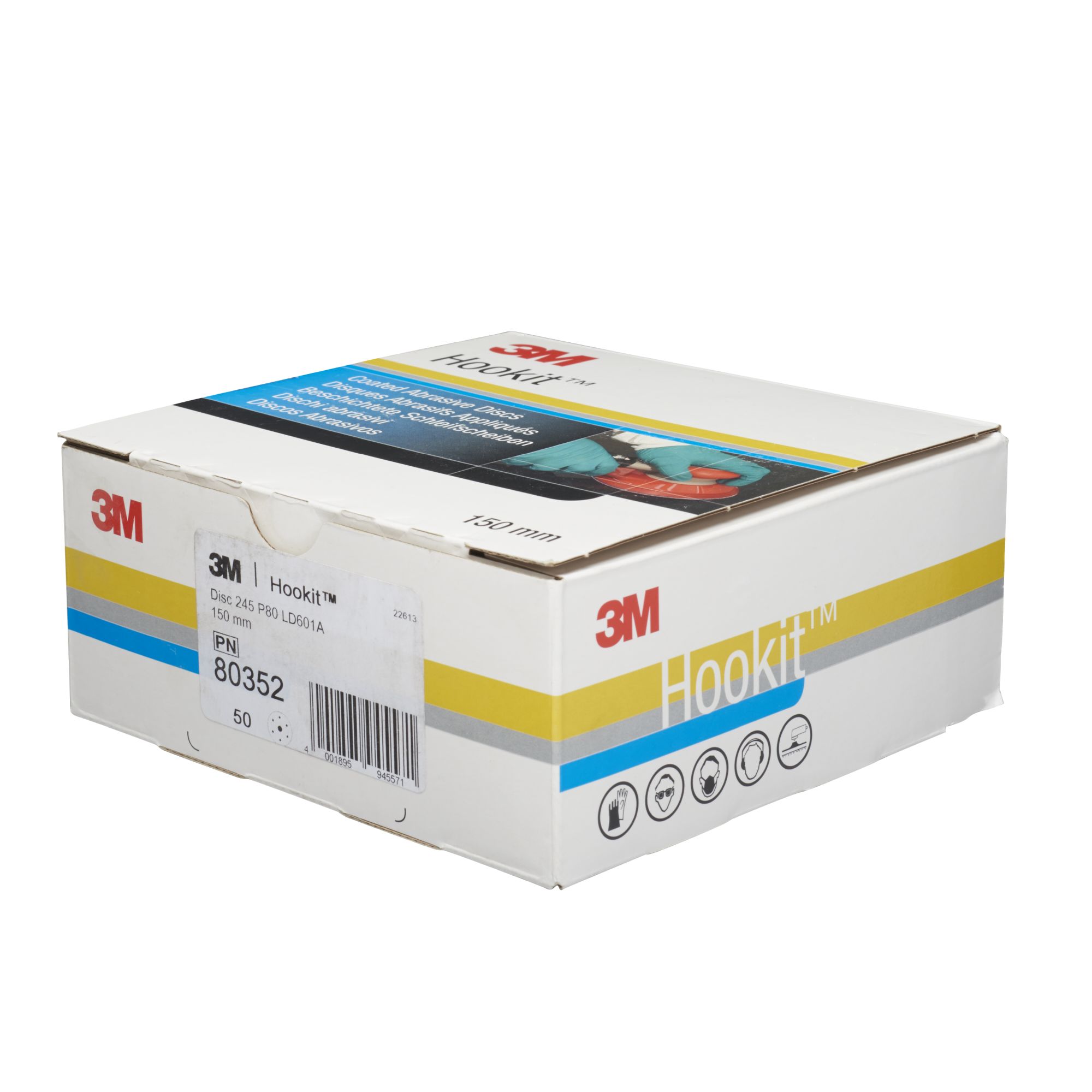 3M™ Hookit™ Disco abrasivo 245, 150 mm, 7 agujeros, P80, 80352