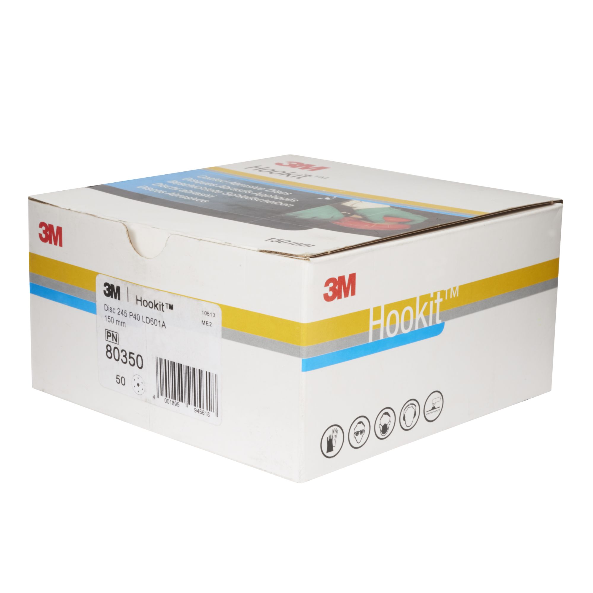 3M™ Hookit™ Disco abrasivo 245, 150 mm, 7 agujeros, P40, 80350