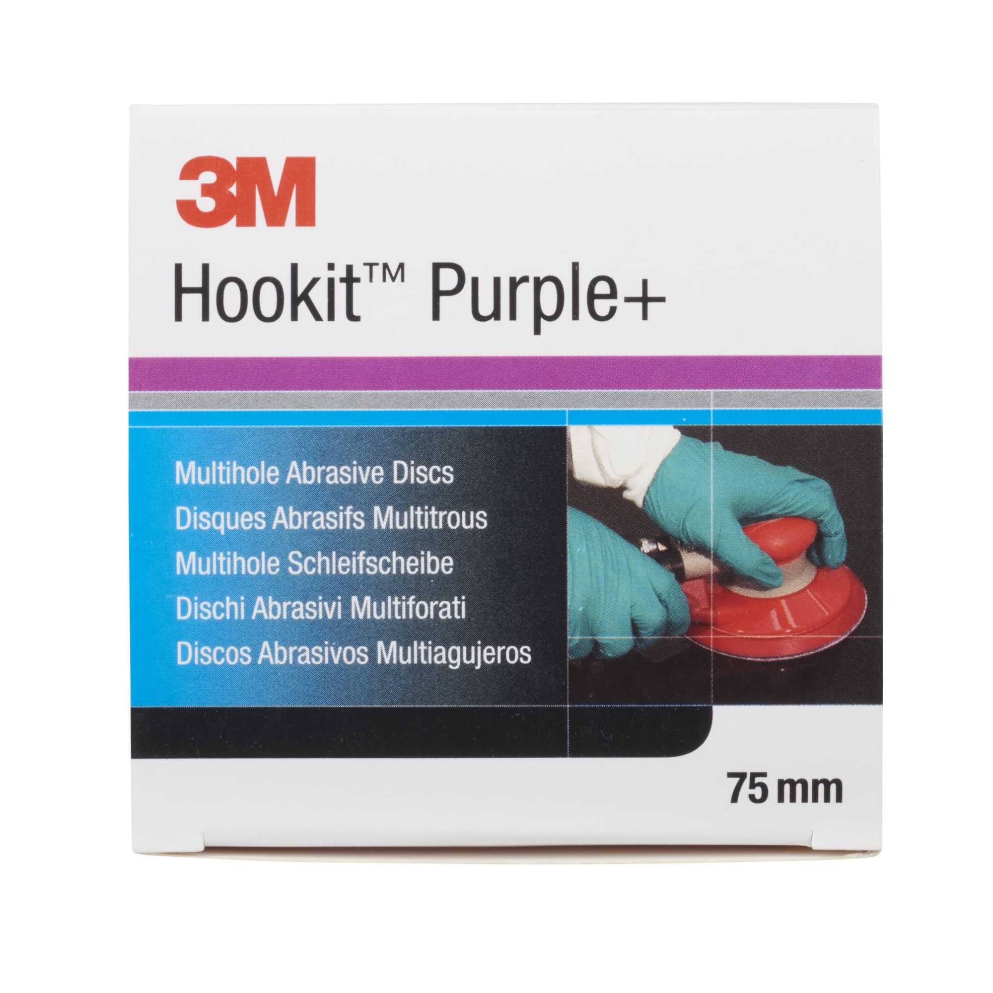 3M™ Hookit™ Disco abrasivo púrpura 334U, 75 mm, multiagujeros, P500, 51020