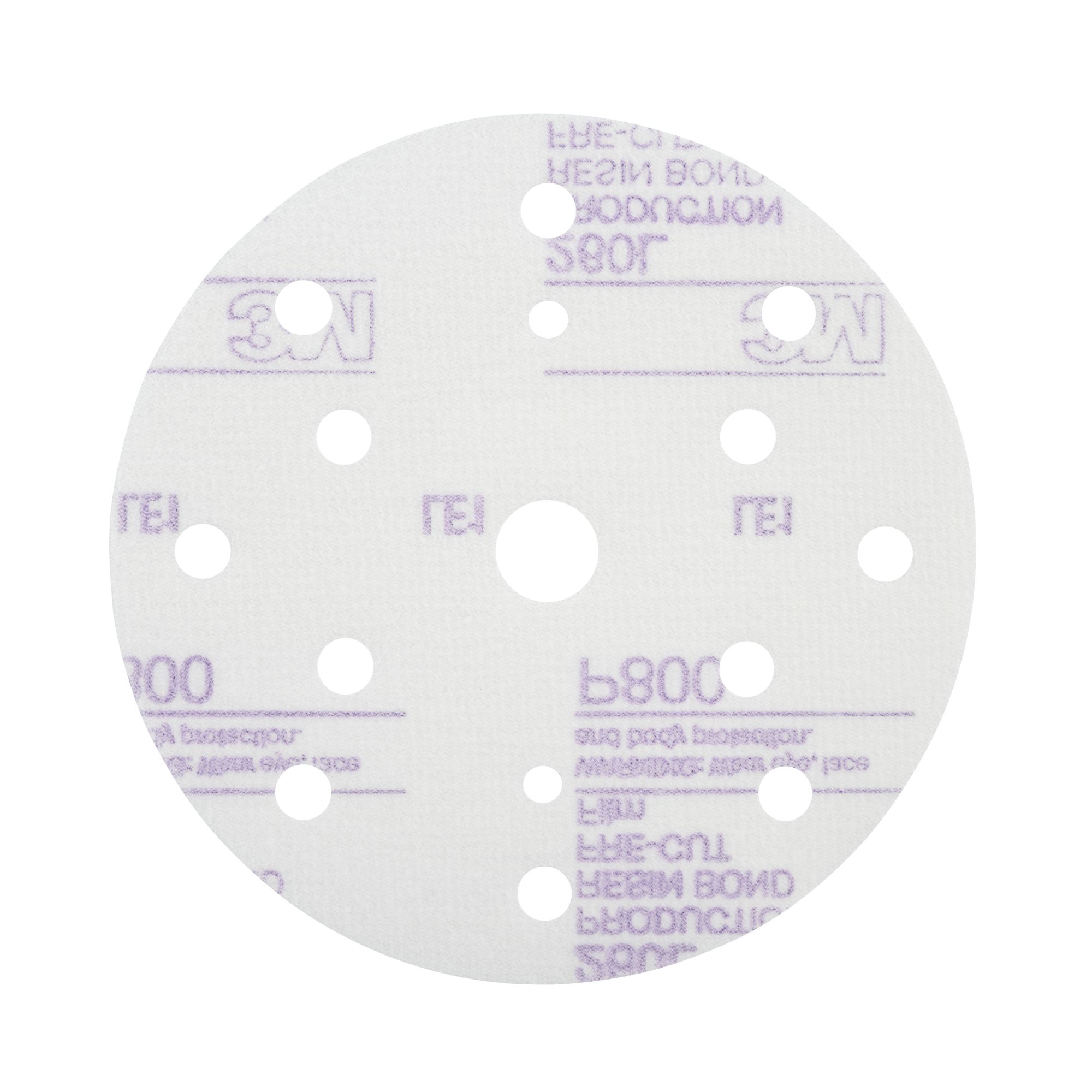 3M™ Hookit™ Disco abrasivo de acabado 260L, 150 mm, 15 agujeros, P800, 51099