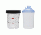 3M™ PPS™ Kit de tapas y vasos, midi con tapas adicionales, 400 ml, 125 µ, 16375