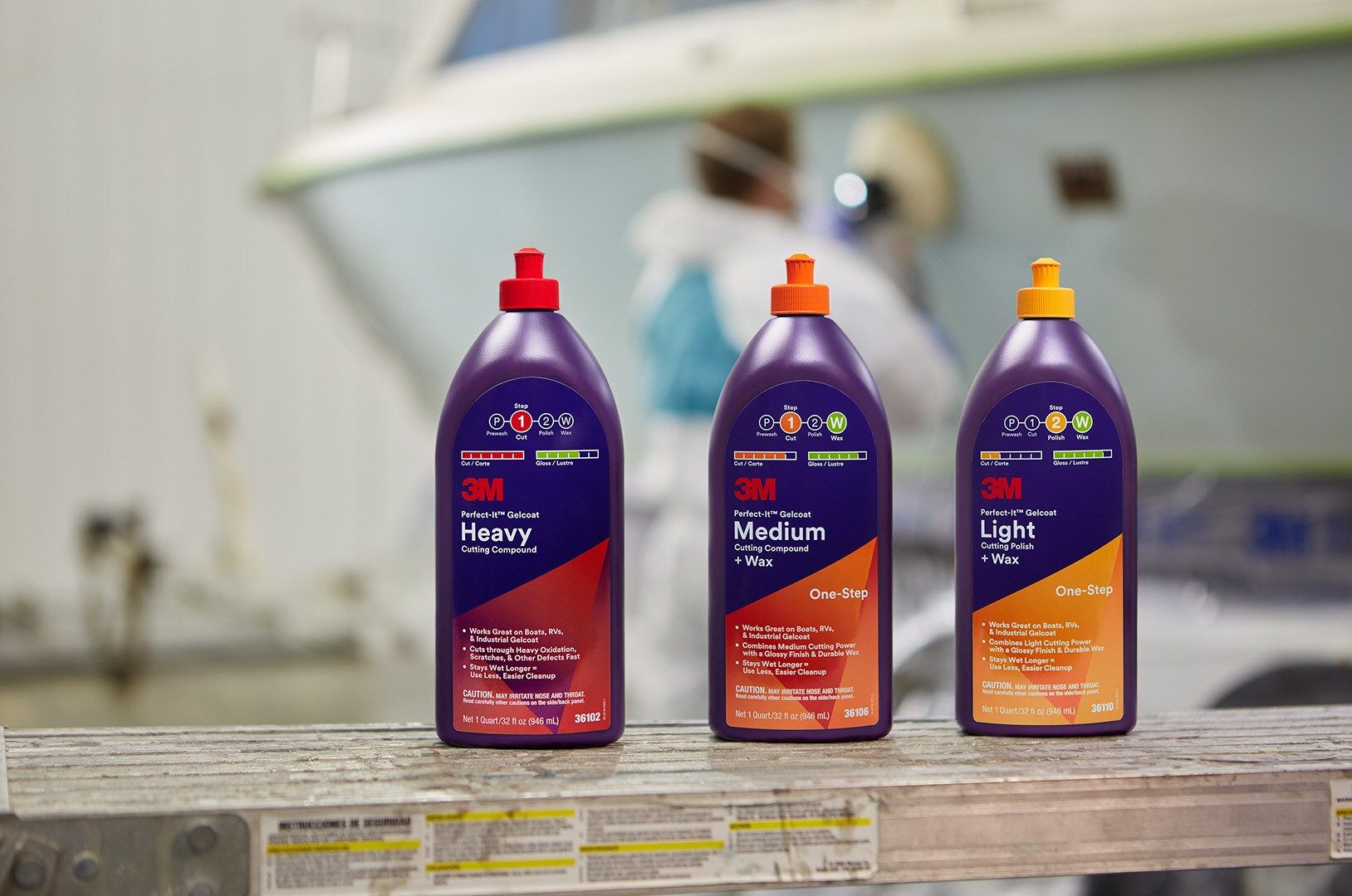 3M™ Perfect-It™ Pulimento gelcoat corte medio + cera, 946 ml, 36106E