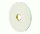 3M™ Cinta de Doble Cara de Espuma de Poliuretano 4008, Blanco, 12 mm x 33 m