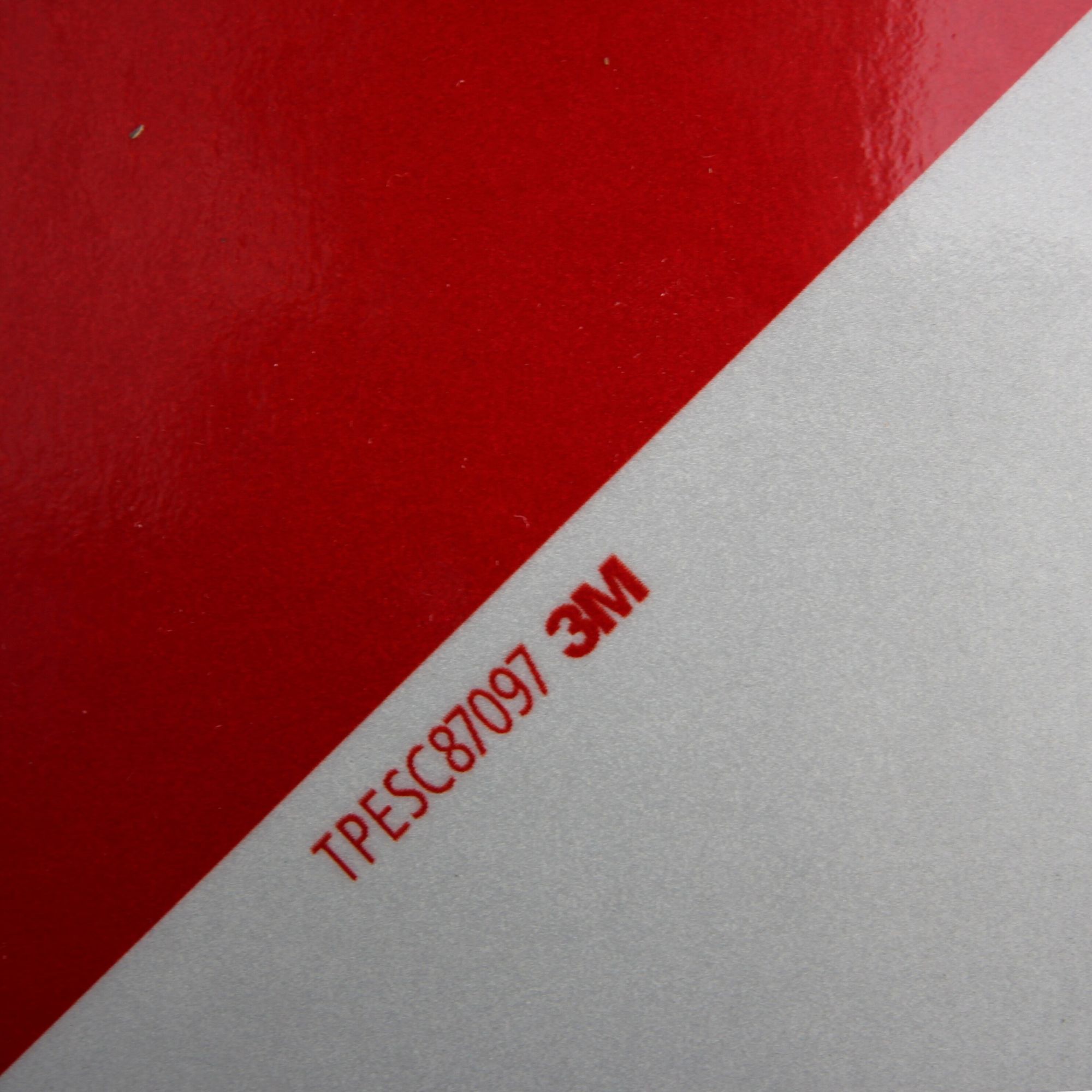 3M™ Engineer Grade 13056BE Lámina Retrorreflectante Microesferas Clase RA1 EG 7599 Rojo/Blanco,Izquierda Rollo 610 mm x 45,7 m