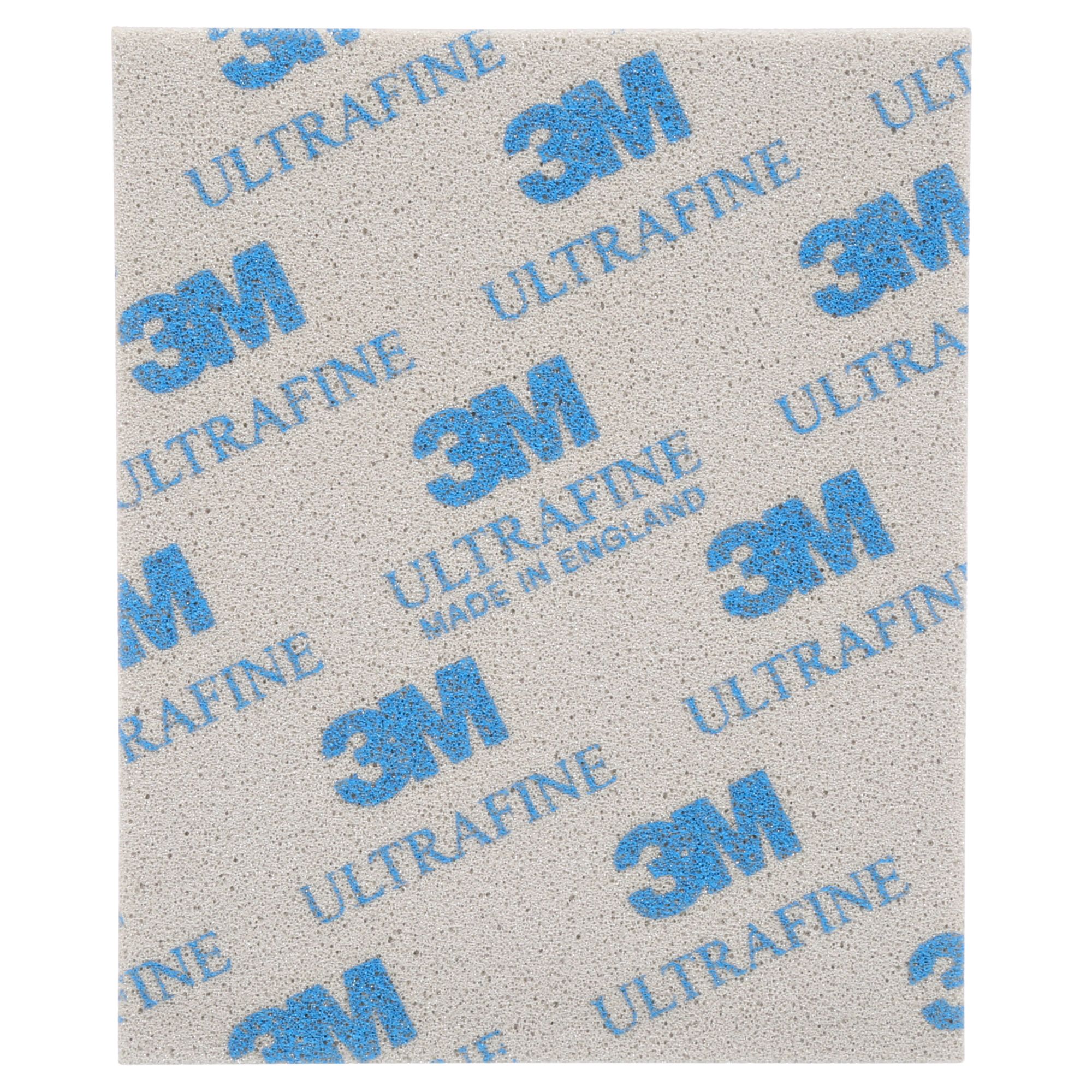 3M™ Esponja abrasiva soporte blando, 115 mm x 140 mm, ultrafina, 02601