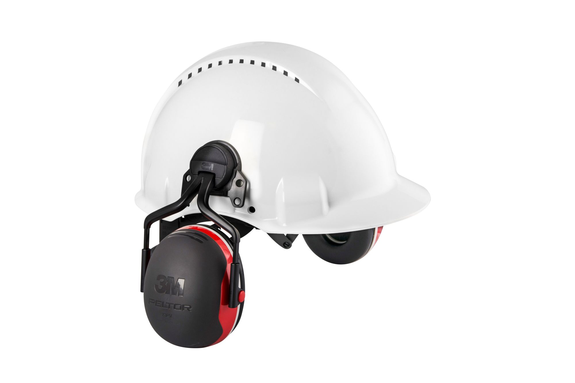 3M™ PELTOR™  X3P5 Orejeras para casco con anclaje P3E, 32 dB, rojo (10 orejeras/caja)