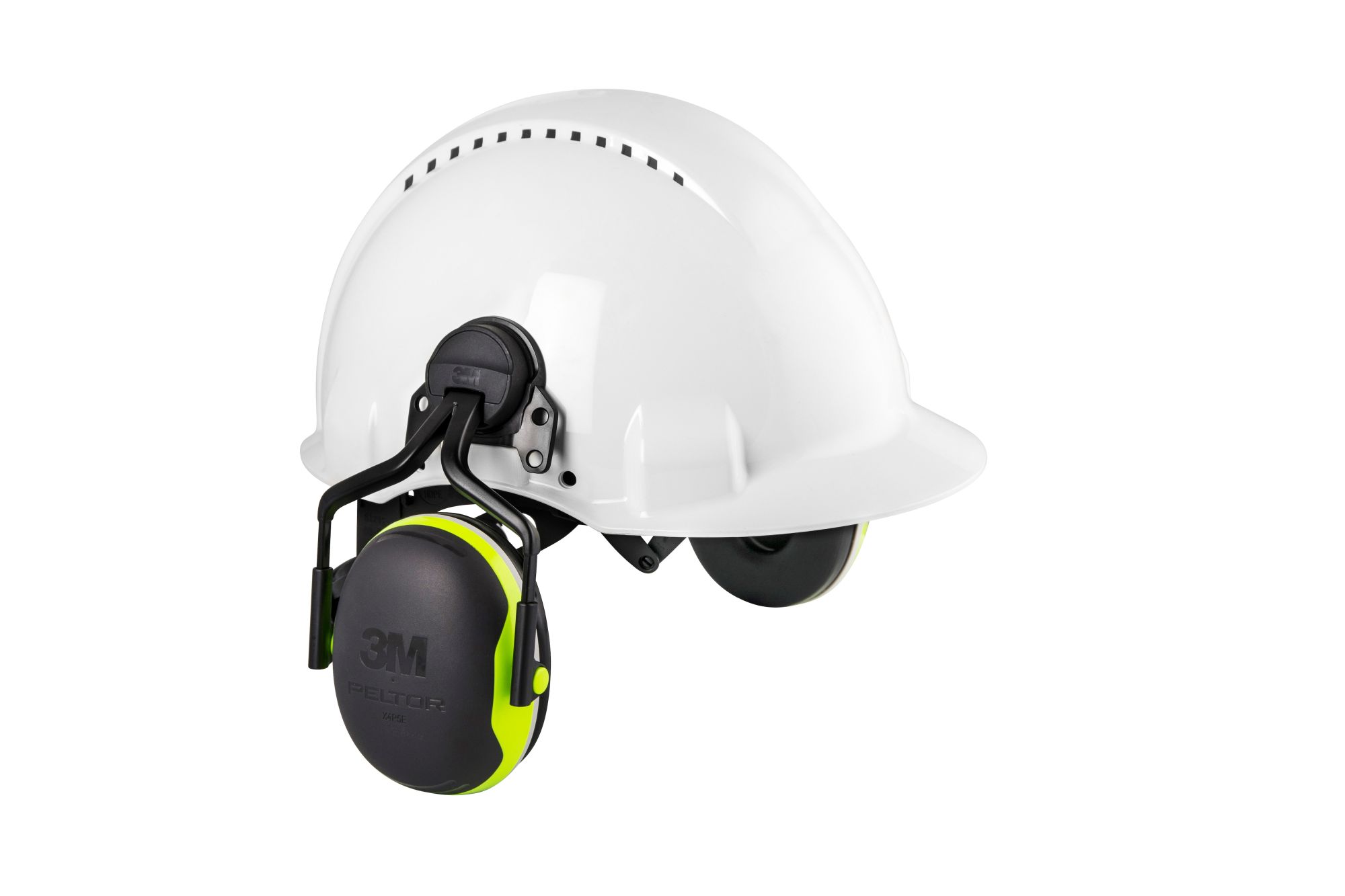 3M™ PELTOR™ X4P3 Orejeras para casco con anclaje P3E, 32 dB, alta visibilidad (10 orejeras/caja)