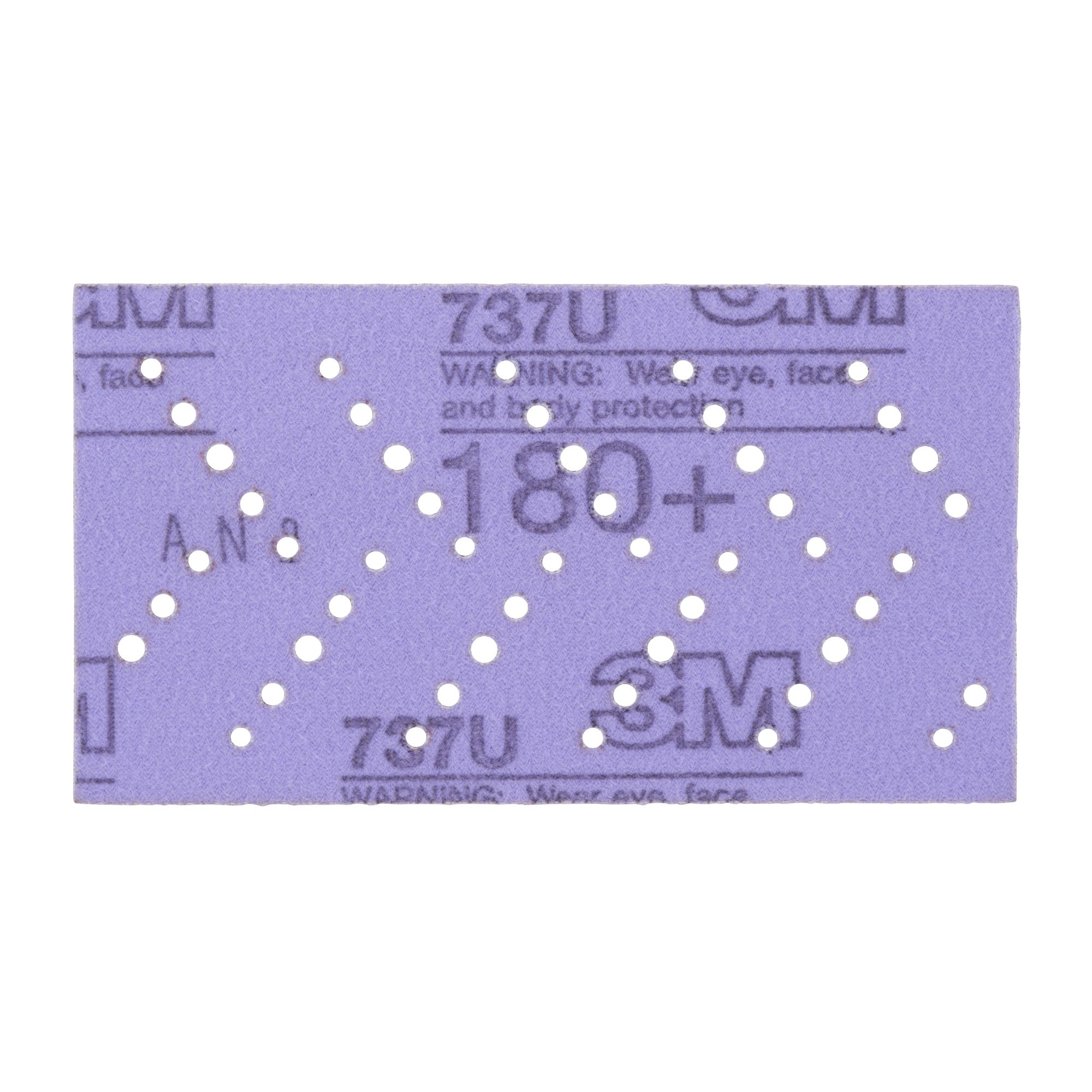 3M™ Cubitron™ II Hookit™ Tira abrasiva 737U, 70 mm x 127 mm, multiagujeros, 180+, 51389